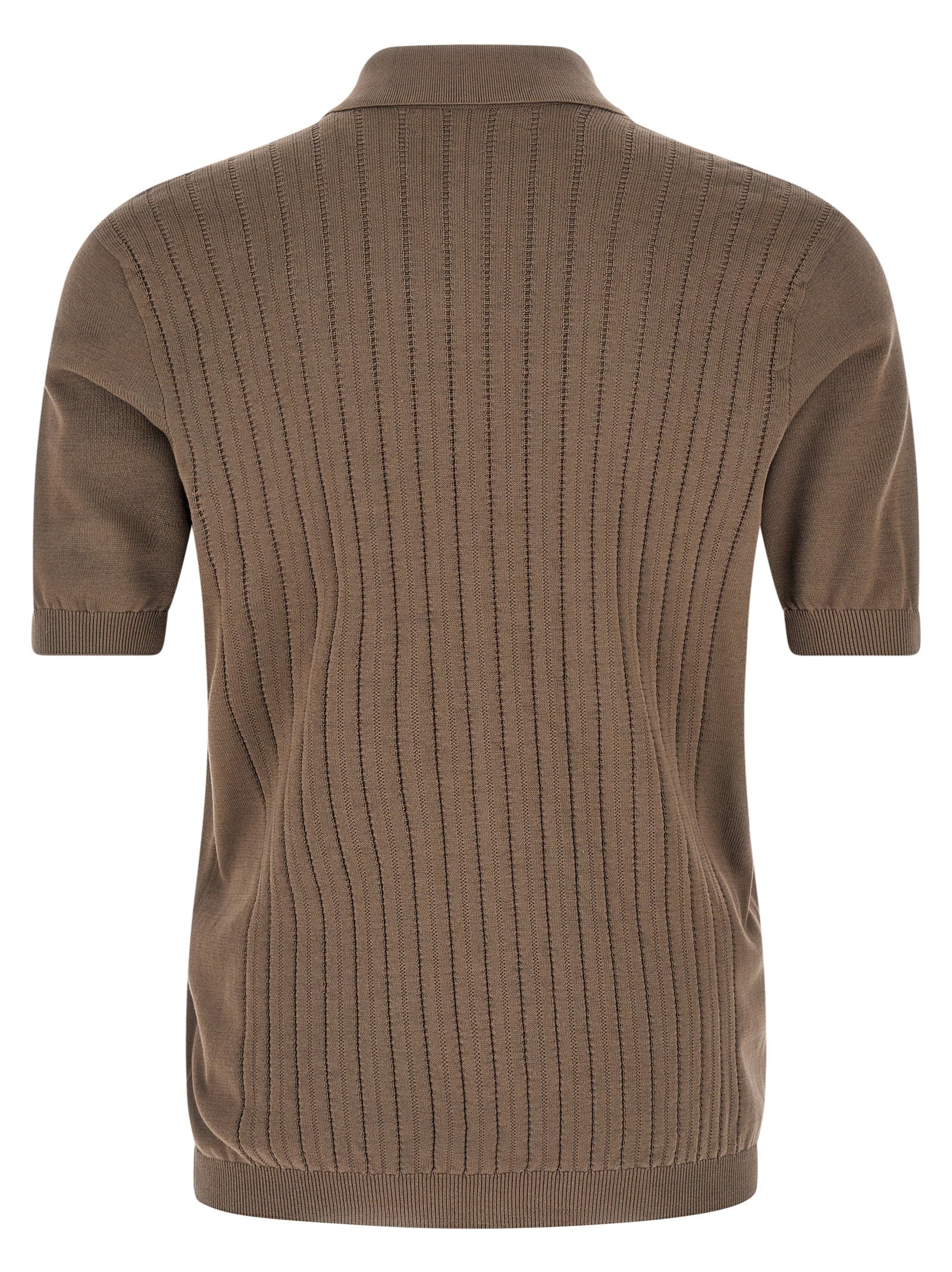 Brunello Cucinelli Brown Cotton Blouse