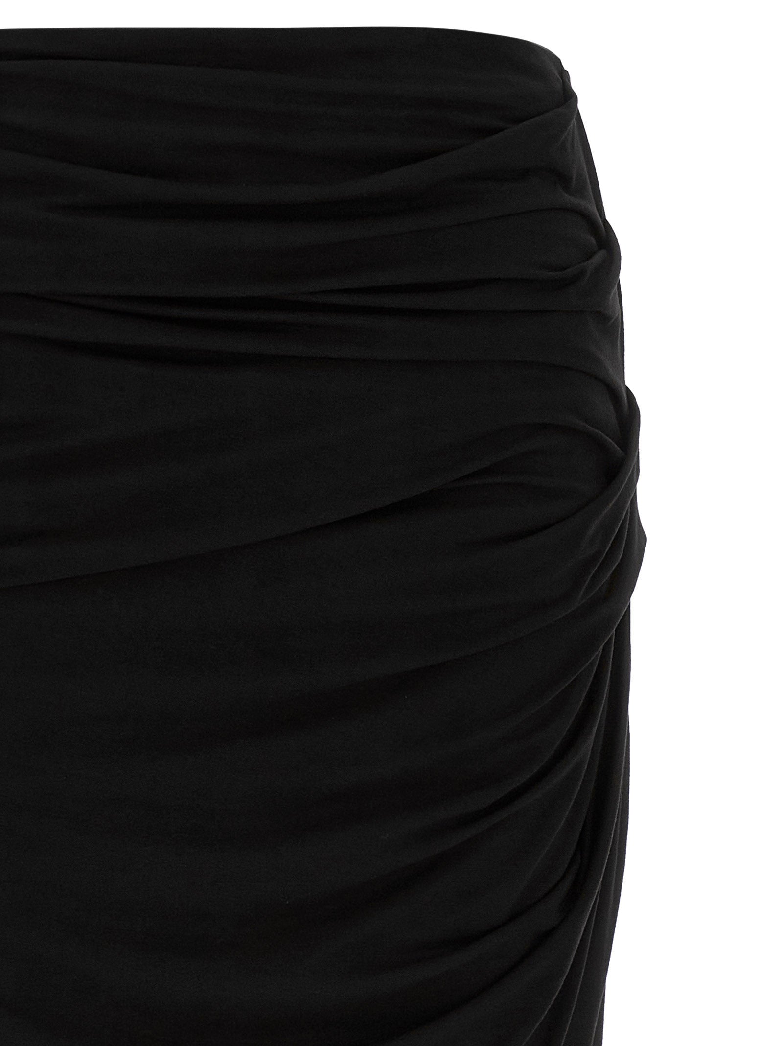 Entire Studios Black Viscose Mini Skirt