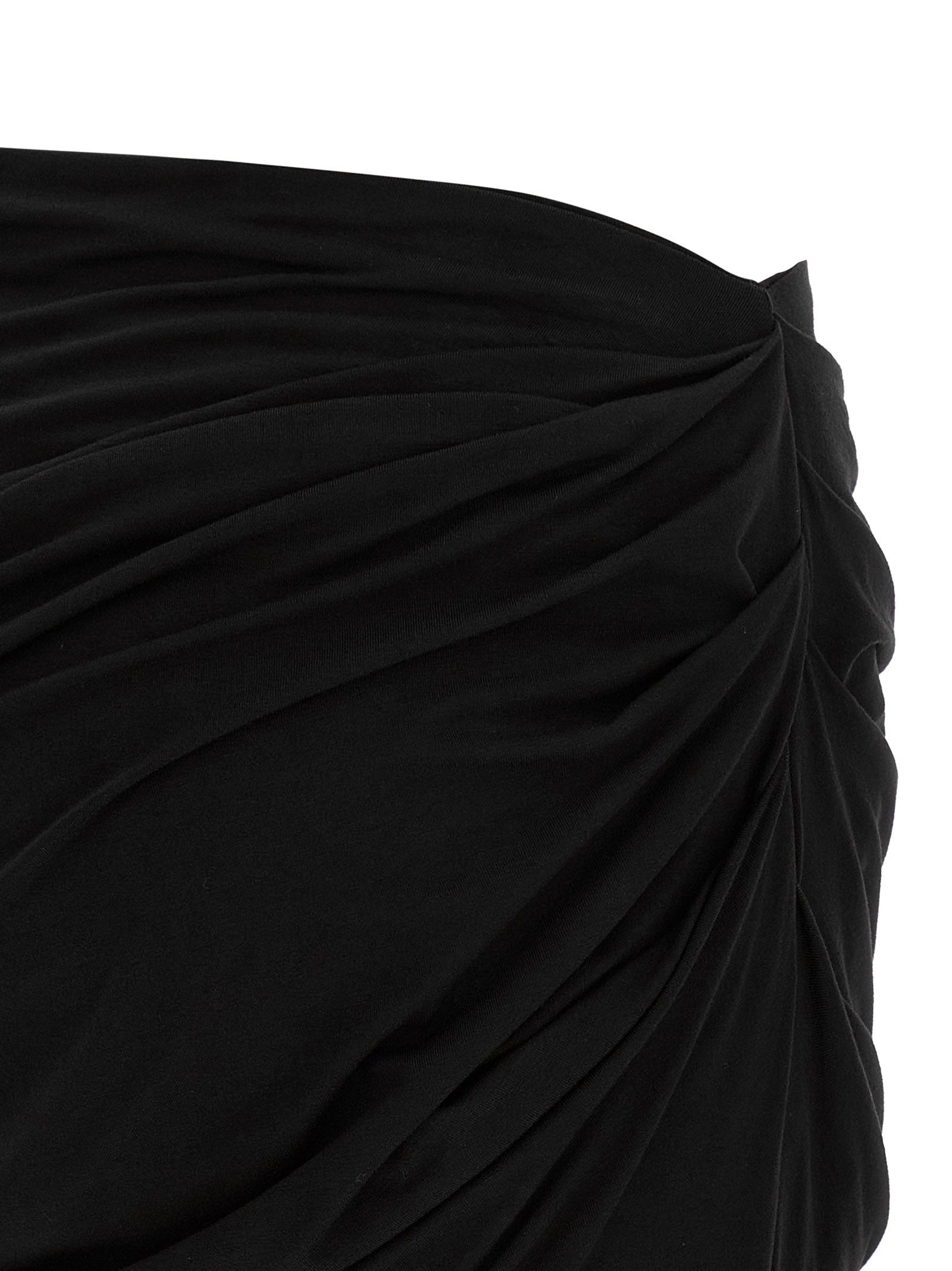 Entire Studios Black Viscose Mini Skirt