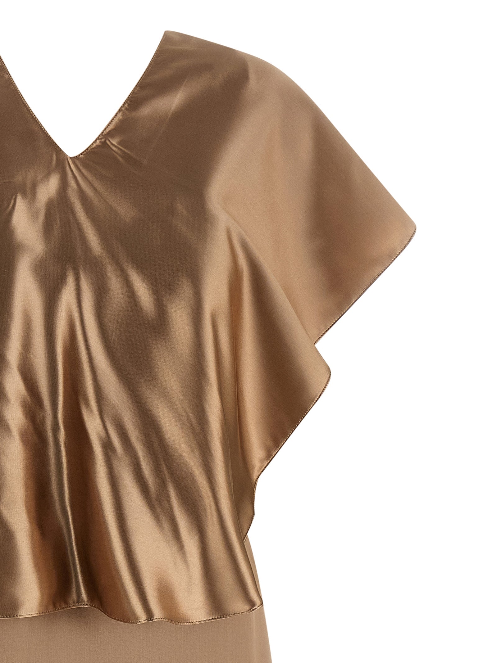 Fabiana Filippi Beige Viscose Midi Dress