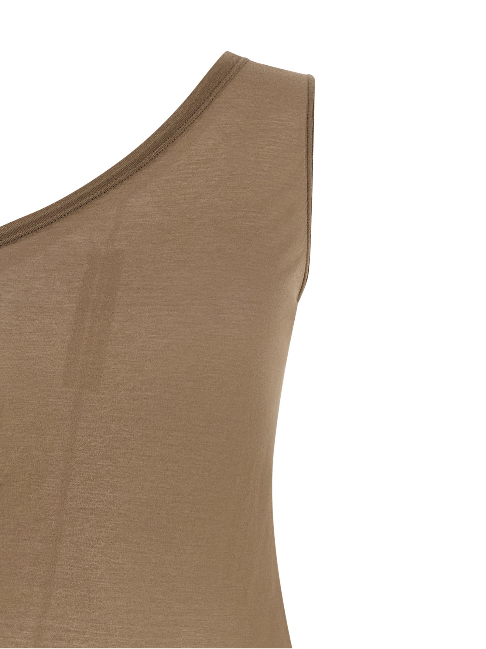 DRKSHDW Beige Cotton Sleeveles T-Shirt