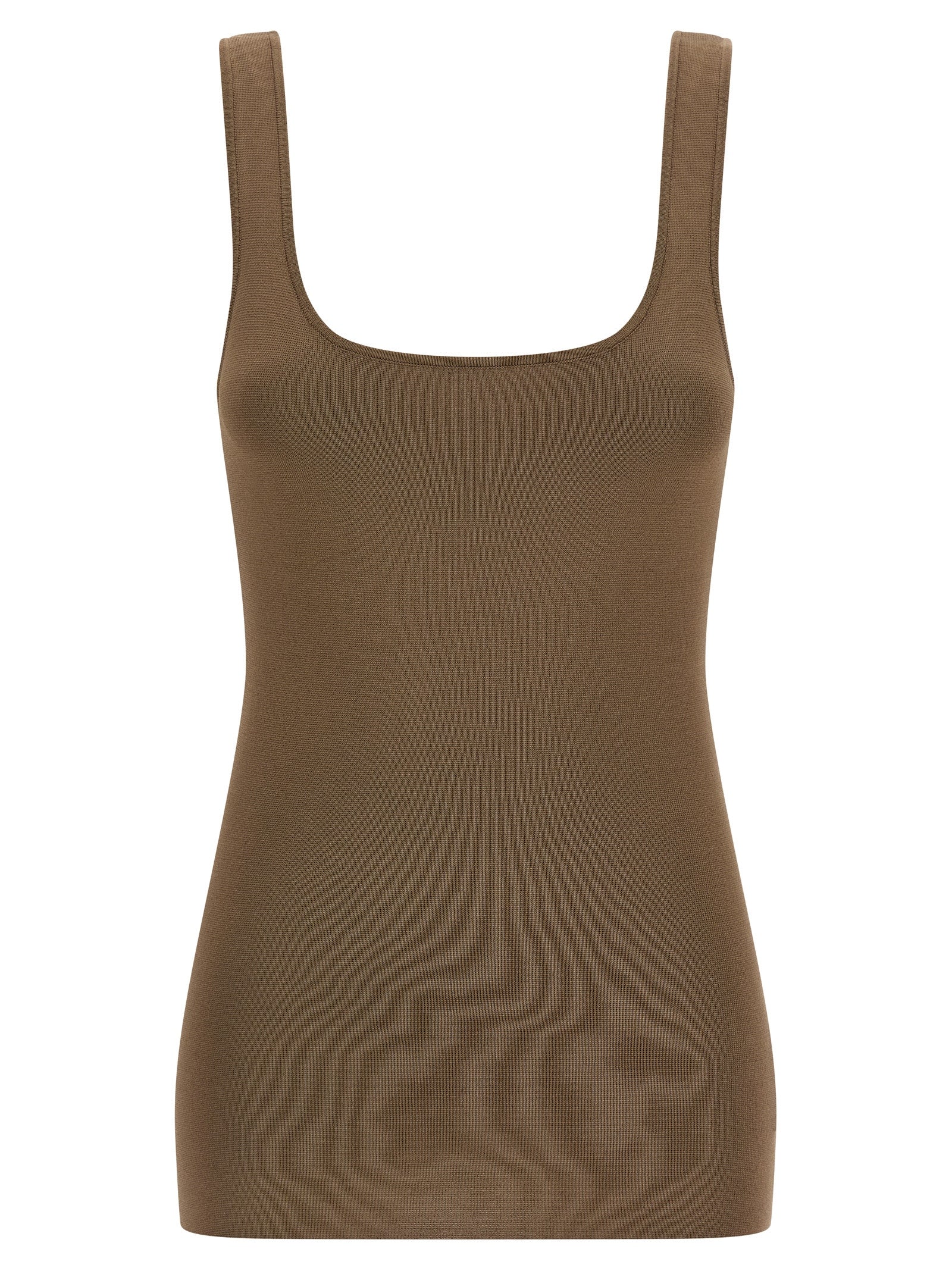 Entire Studios Brown Viscose Sleeveles T-Shirt