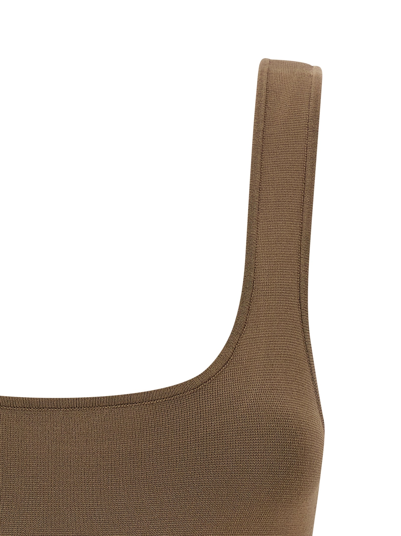 Entire Studios Brown Viscose Sleeveles T-Shirt
