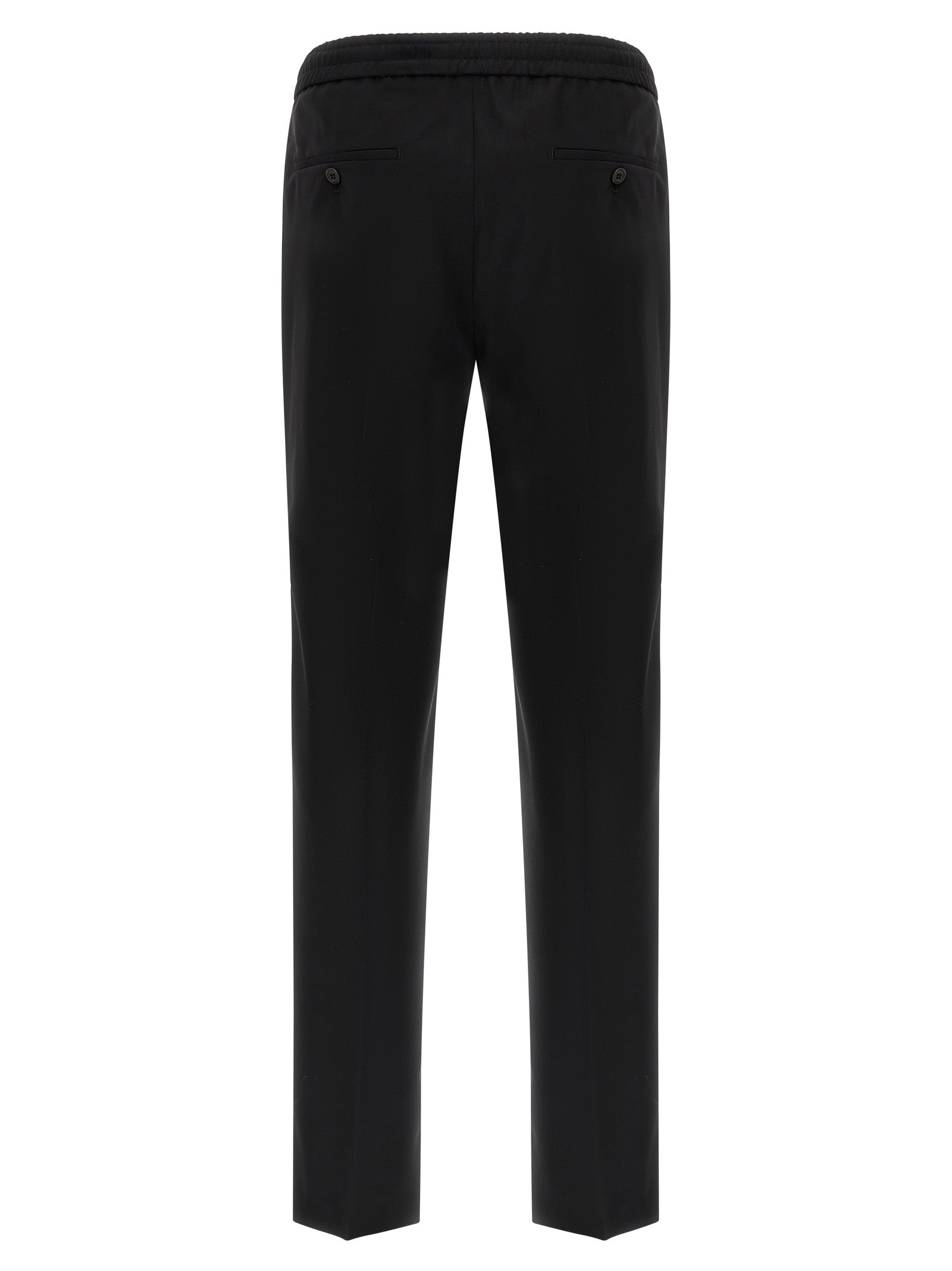 Incotex Black Virgin Wool Casual Pants