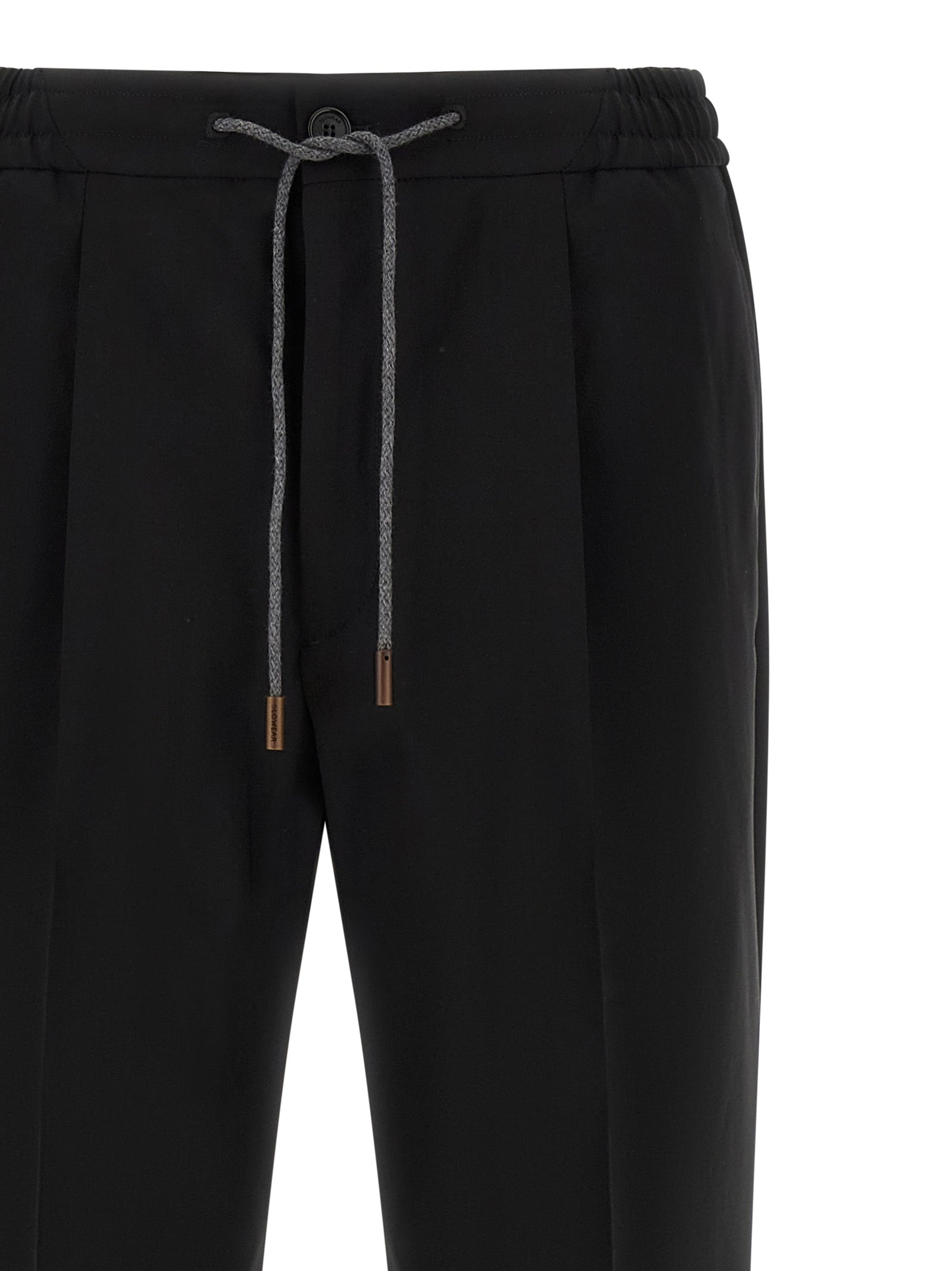 Incotex Black Virgin Wool Casual Pants