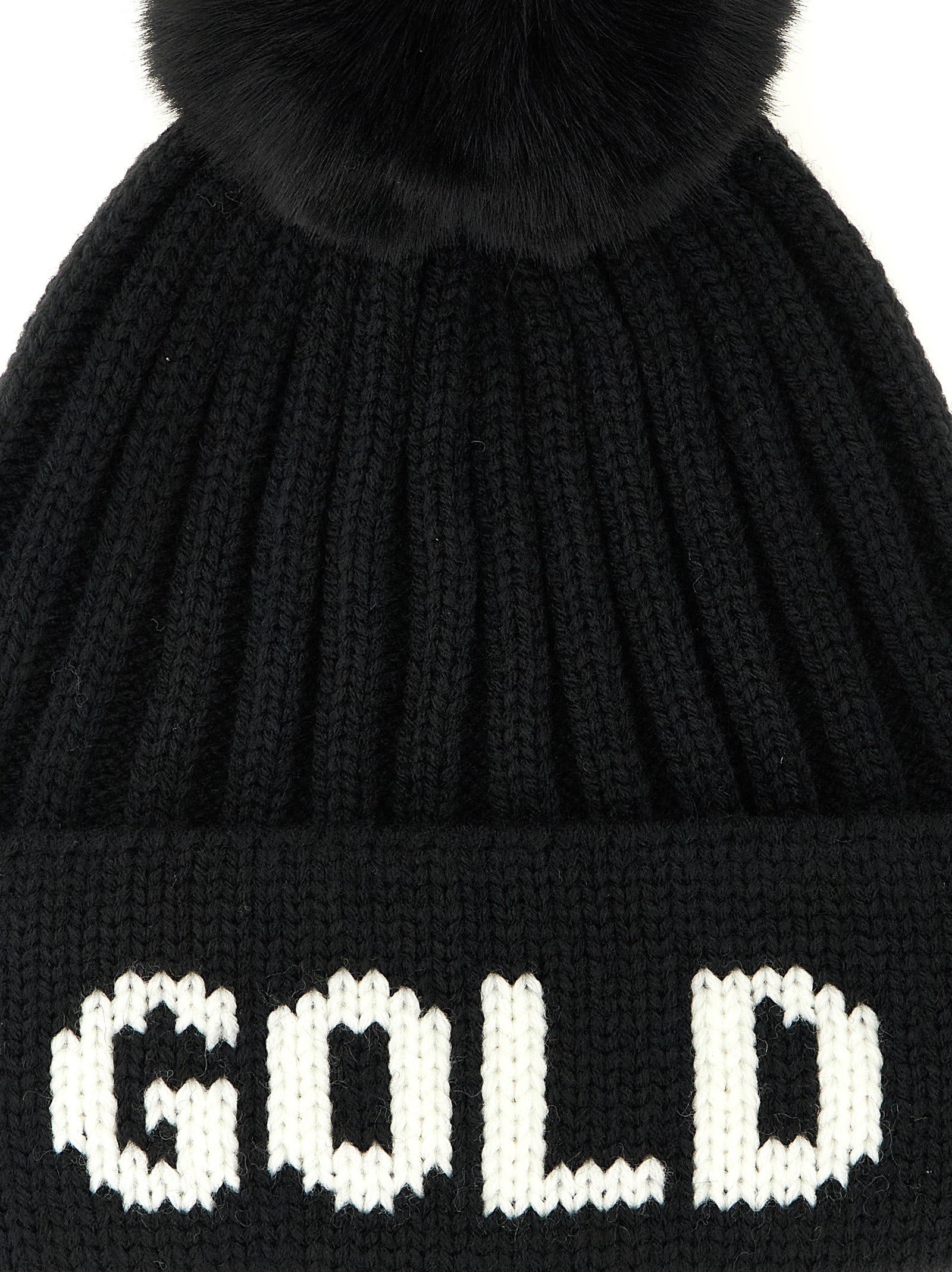 GOLDBERGH Black Marabou Beanie