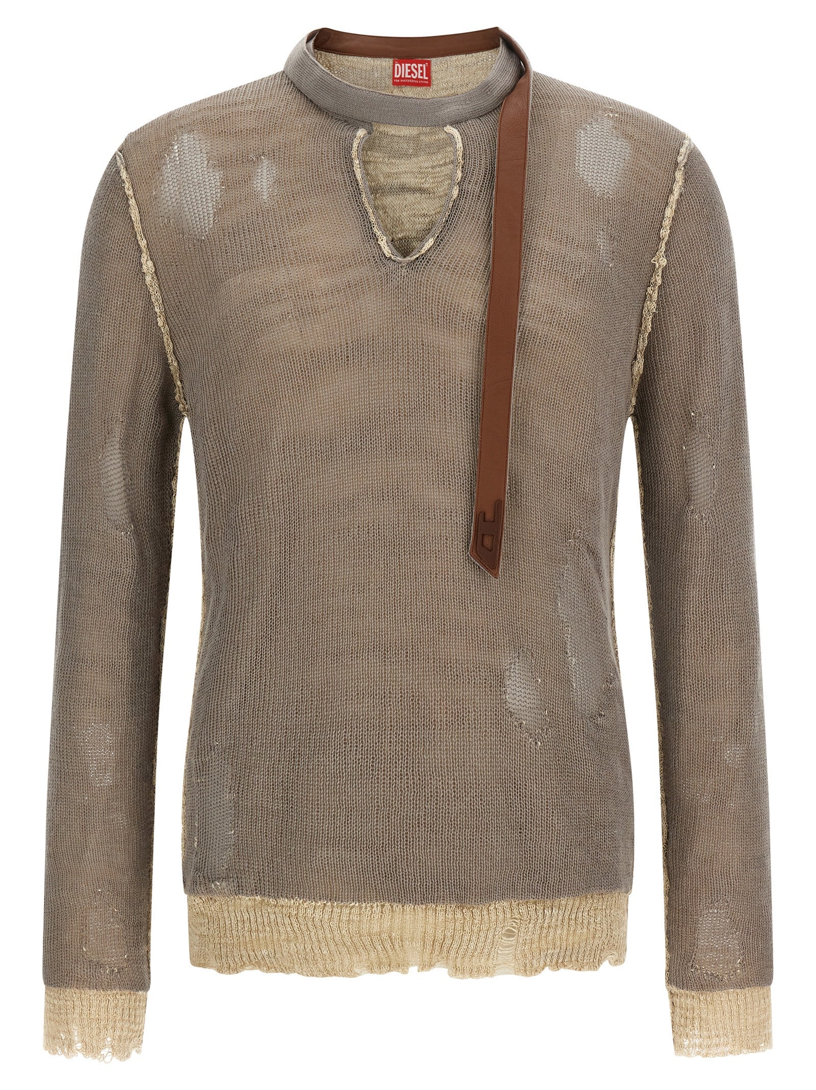 Diesel Gray Cotton Cardigan