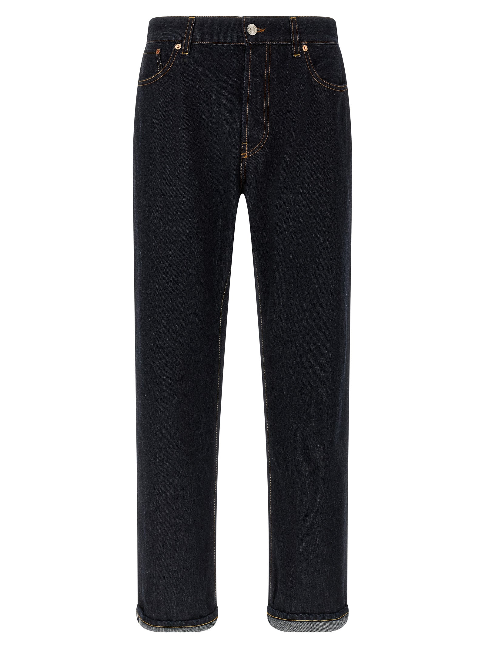 Department 5 Blue Cotton Straight-Leg Jeans