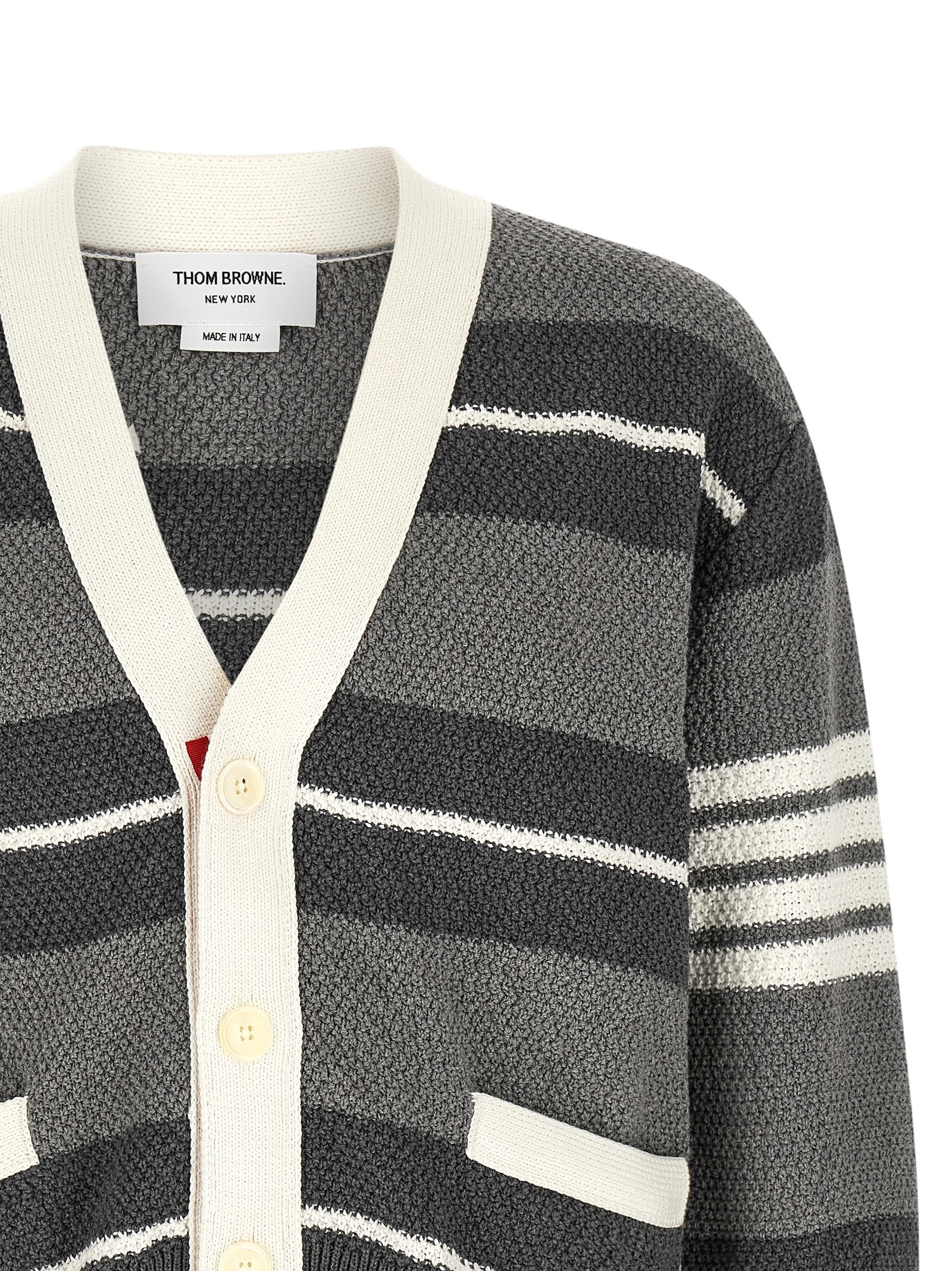 Thom Browne Gray Cotton Cardigan