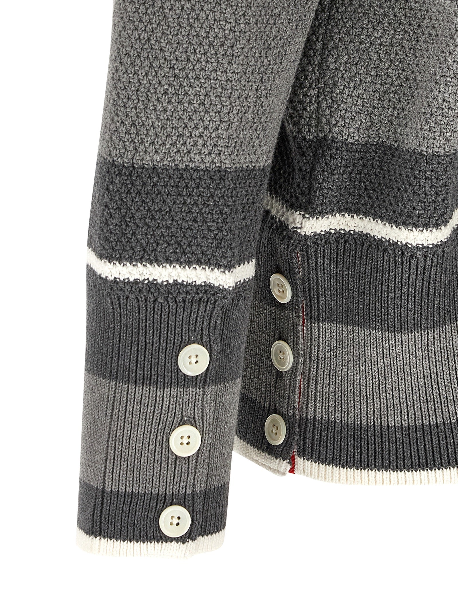 Thom Browne Gray Cotton Cardigan