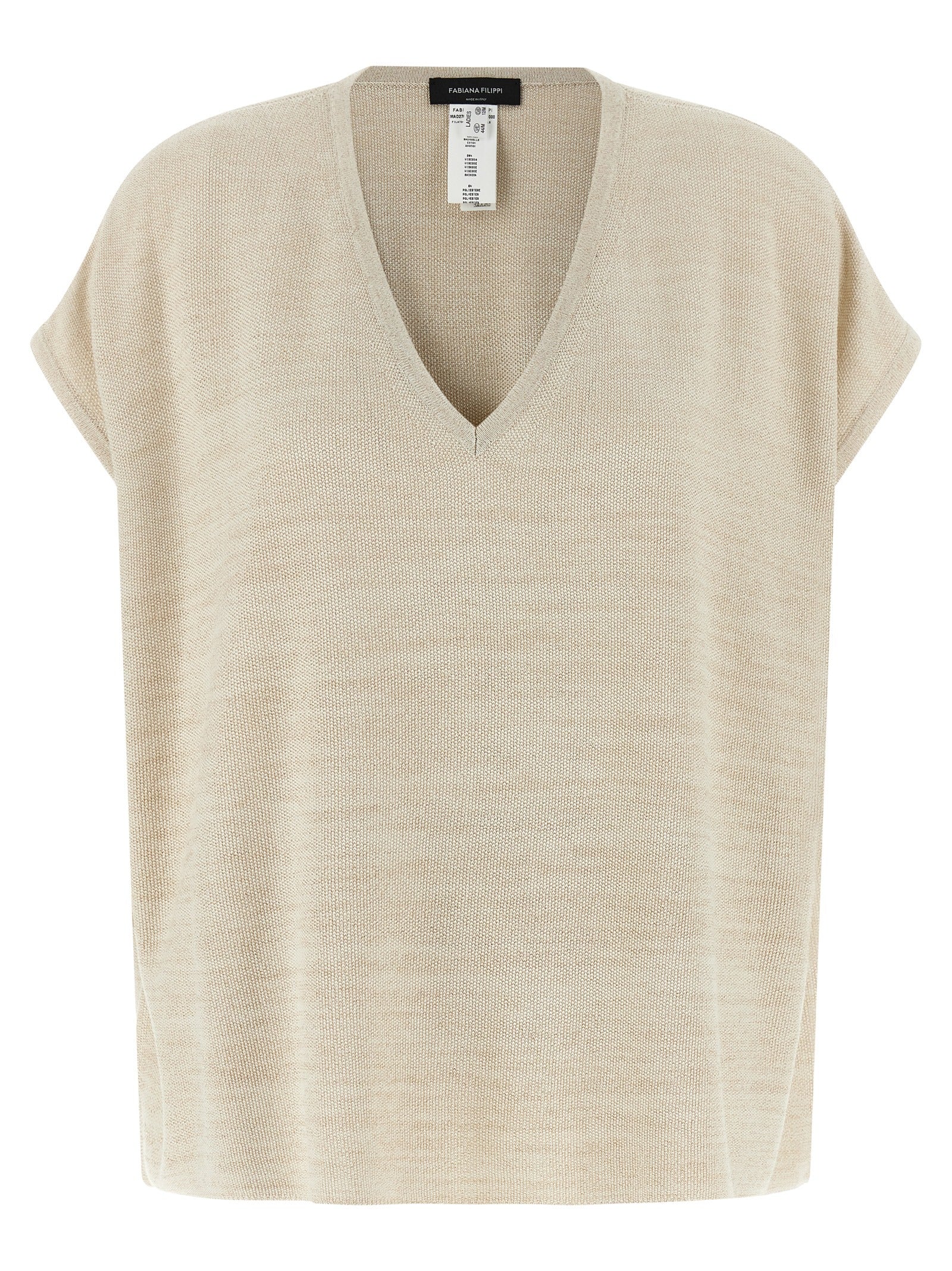 Fabiana Filippi Gold Cotton Cardigan