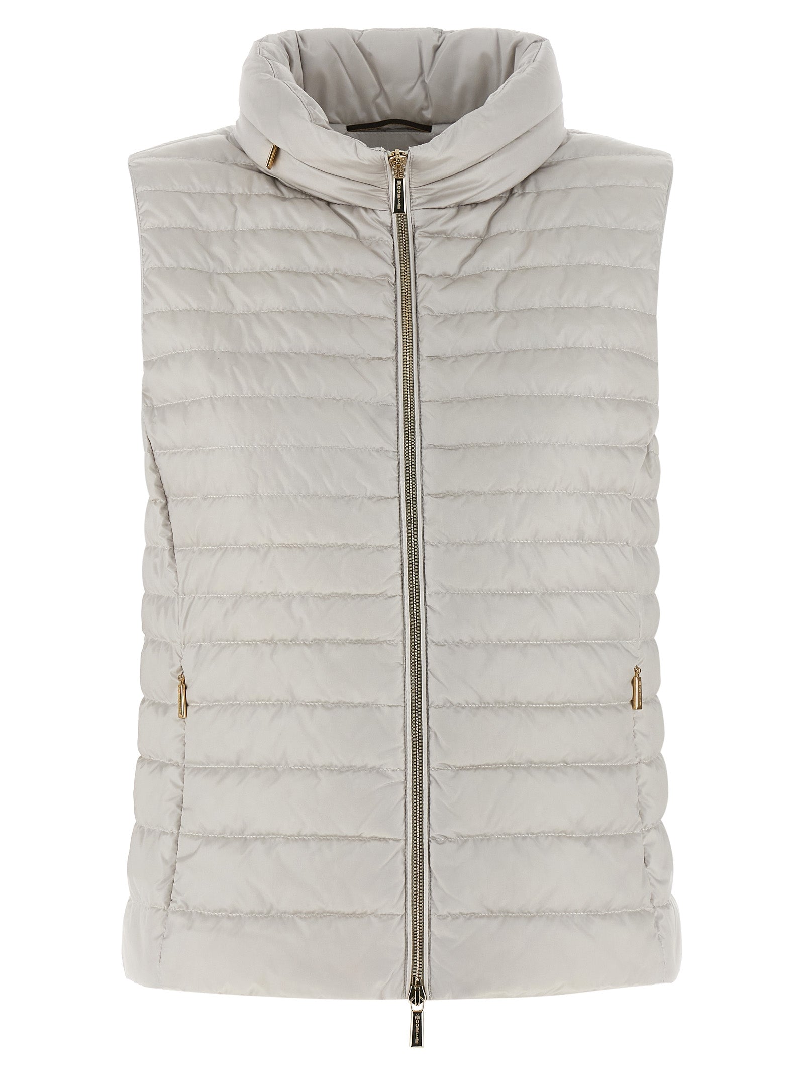 MooRER Beige Polyester Sleeveless Jacket