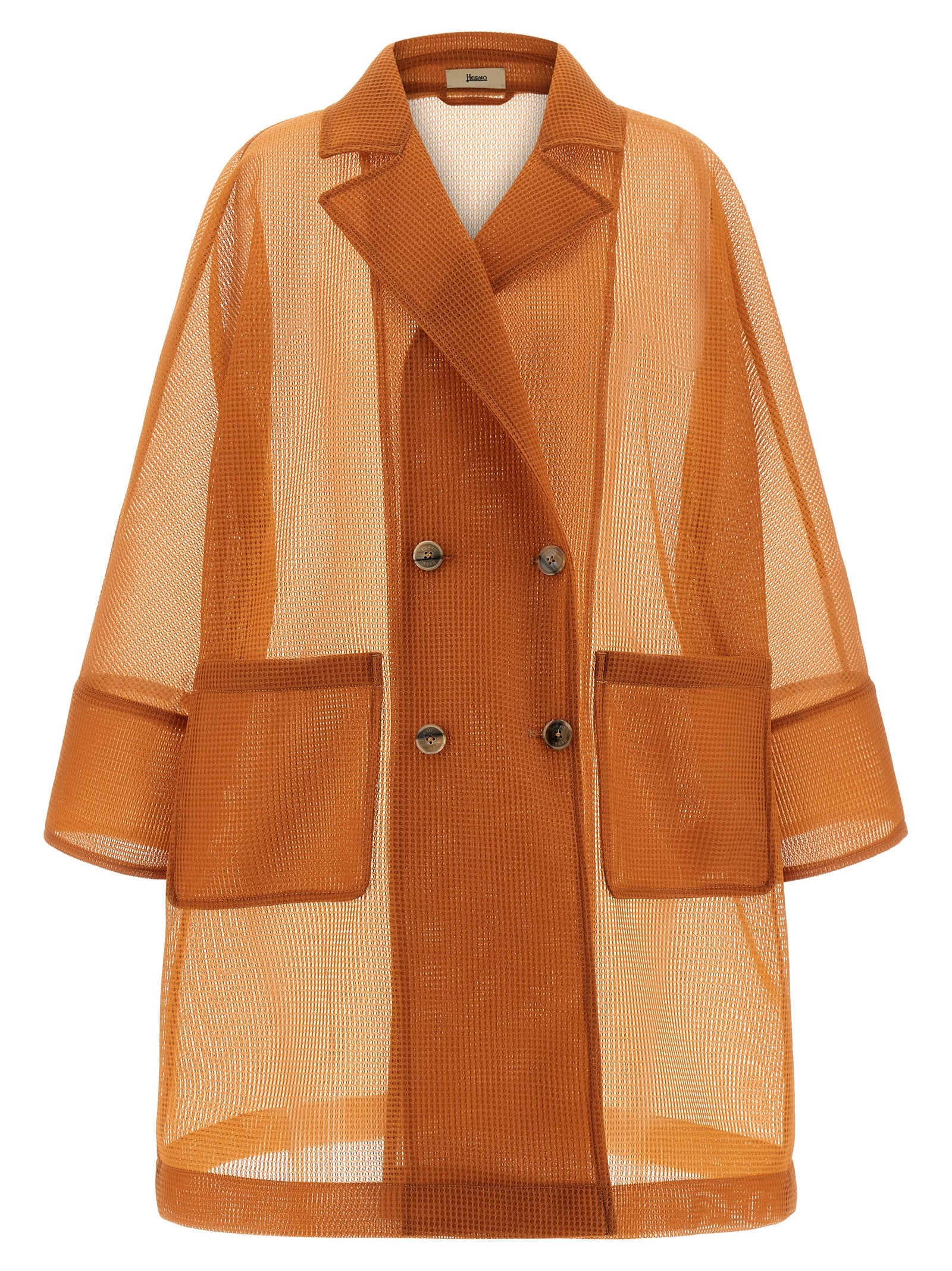 Herno Orange Polyester Coat