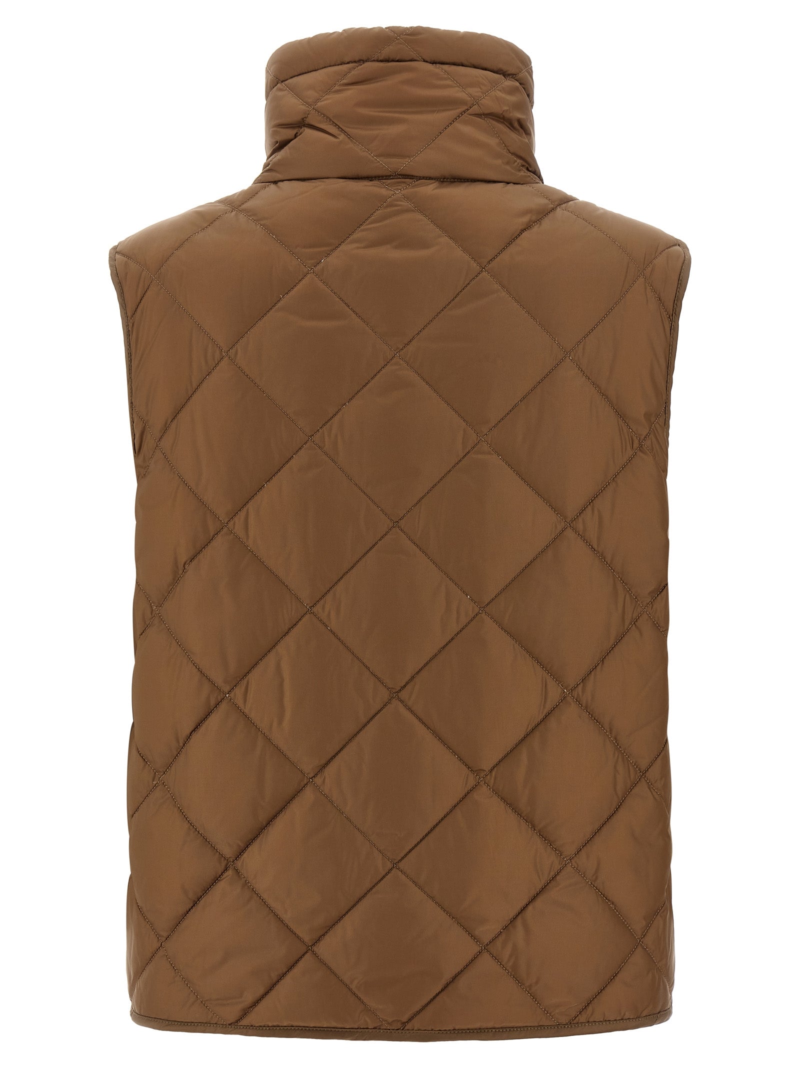 Max Mara Brown Polyamide Sleeveless Jacket