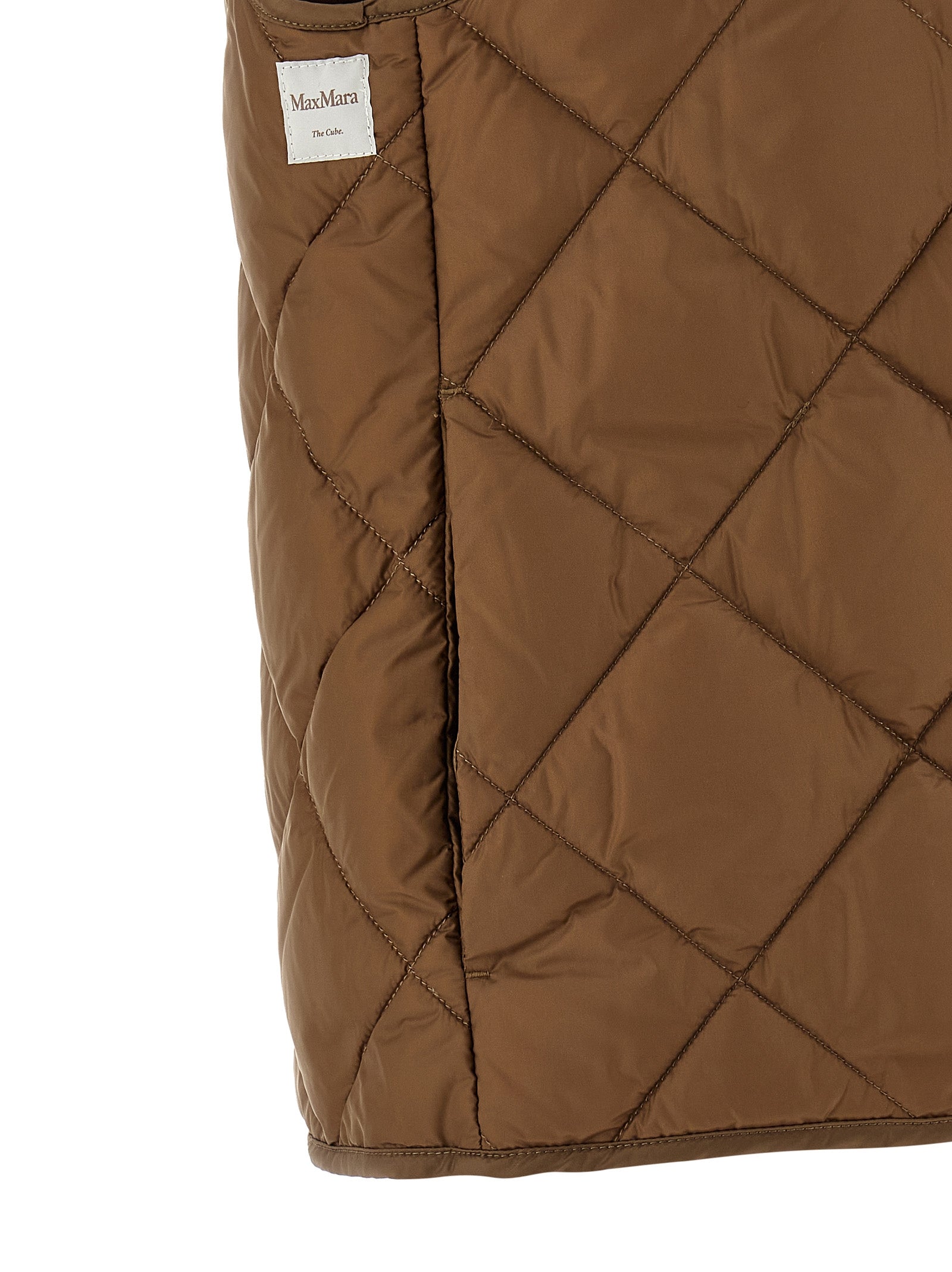Max Mara Brown Polyamide Sleeveless Jacket