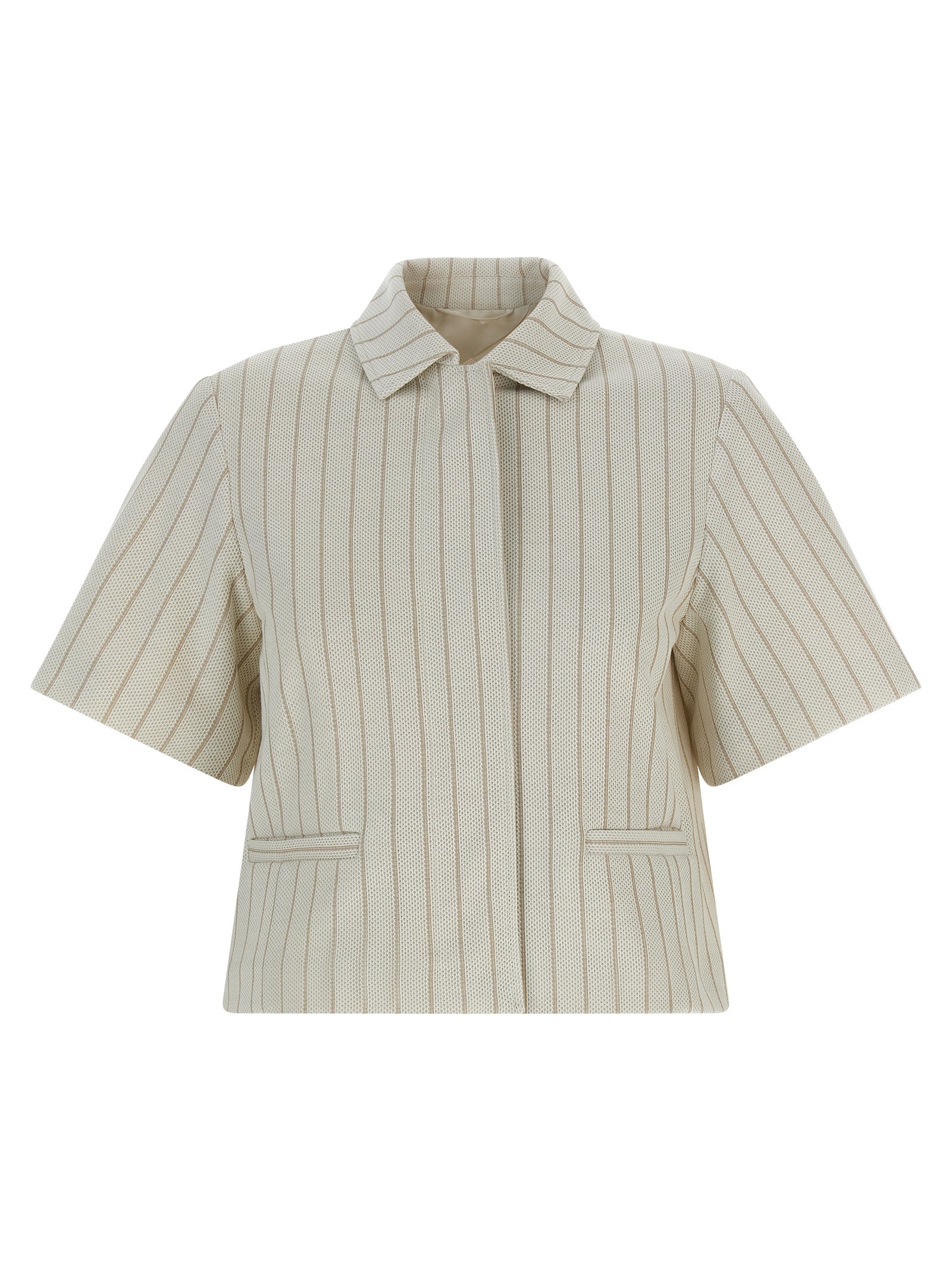 Max Mara Beige Cotton Full-Length Jacket