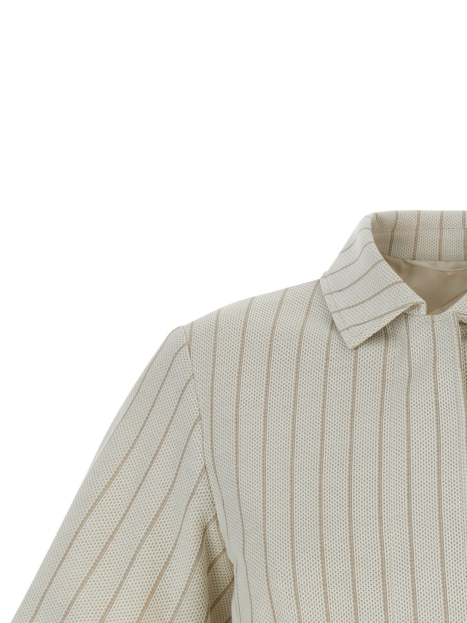 Max Mara Beige Cotton Full-Length Jacket