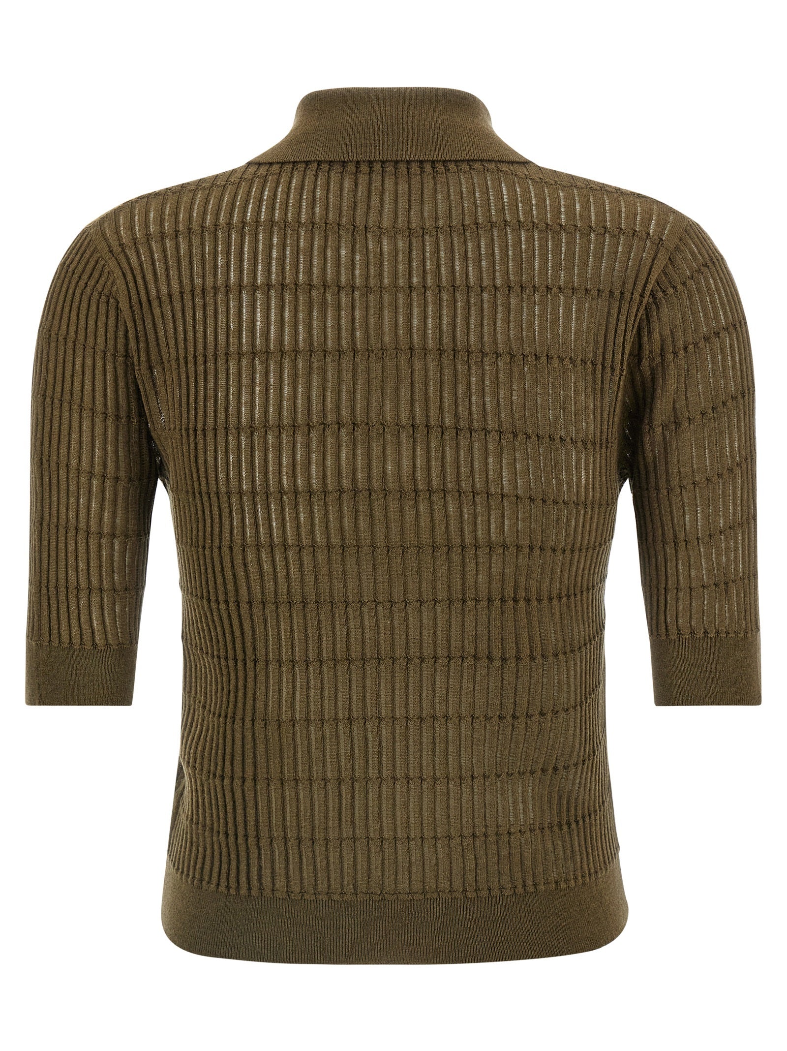 Max Mara Bicolor Silk Polo Shirt