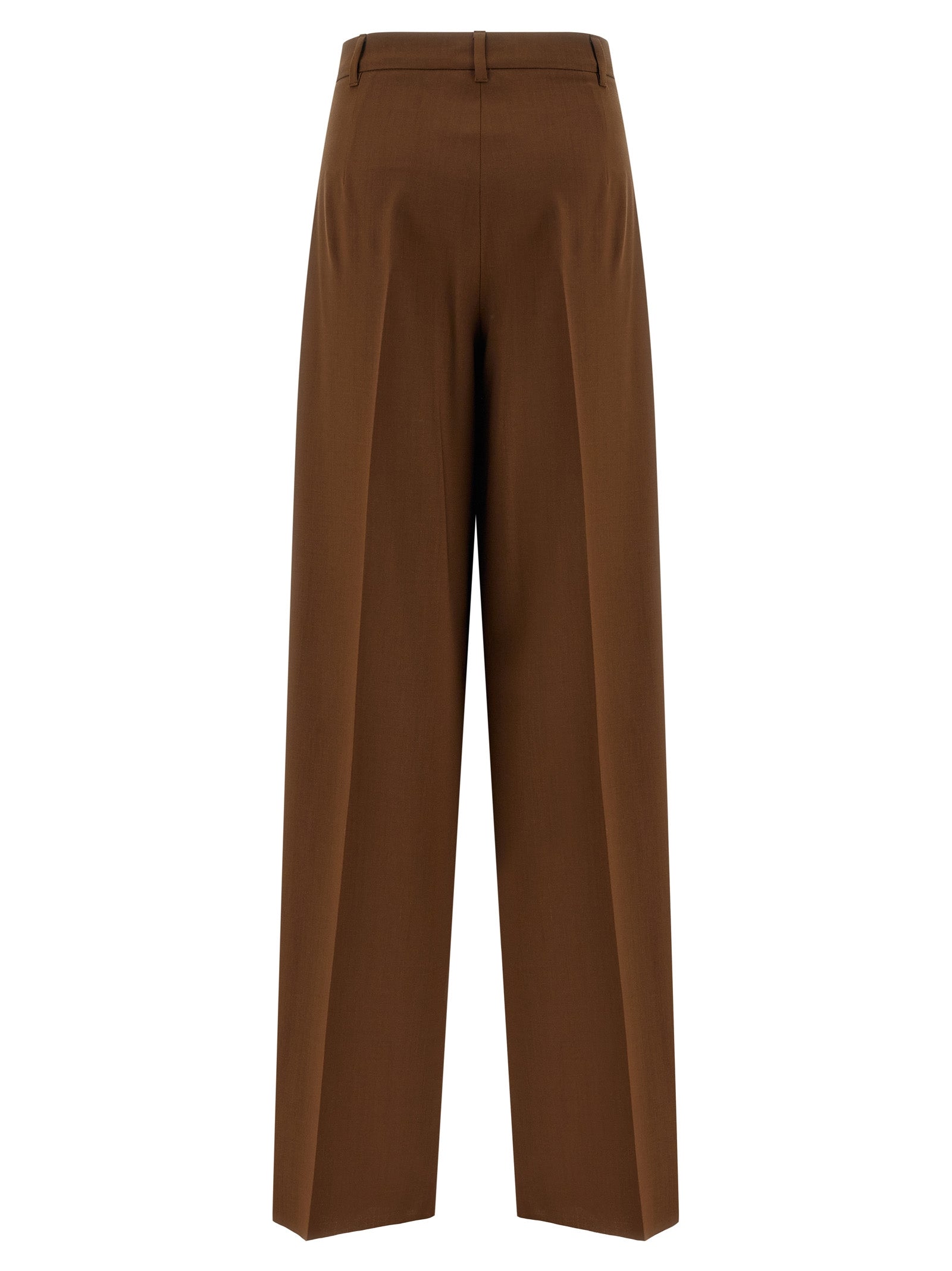Max Mara Brown Virgin Wool Casual Pants
