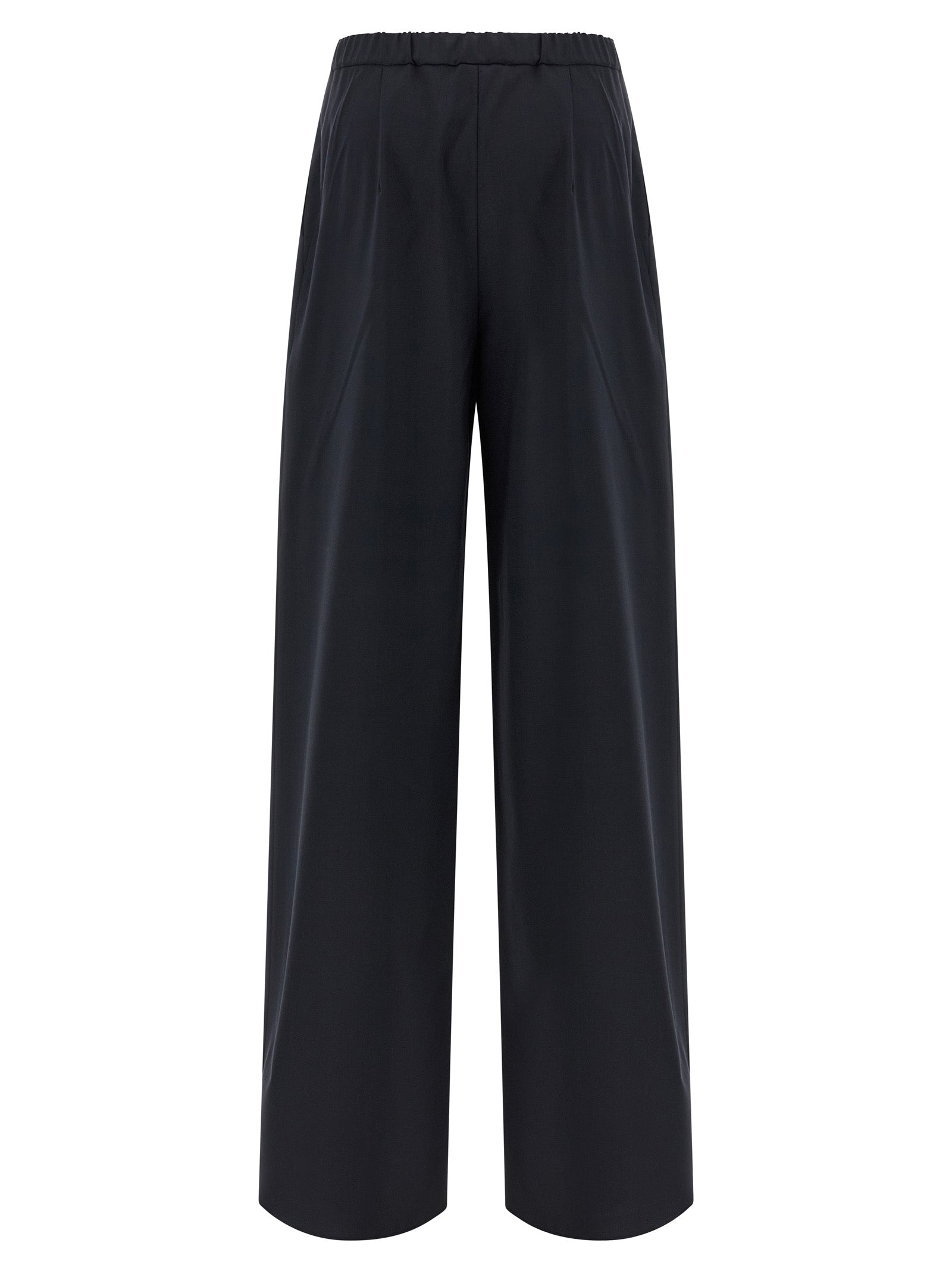 Max Mara Blue Virgin Wool Casual Pants