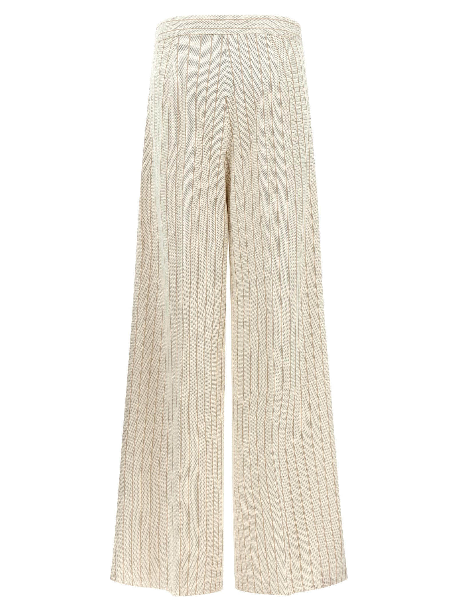 Max Mara White Cotton Casual Pants