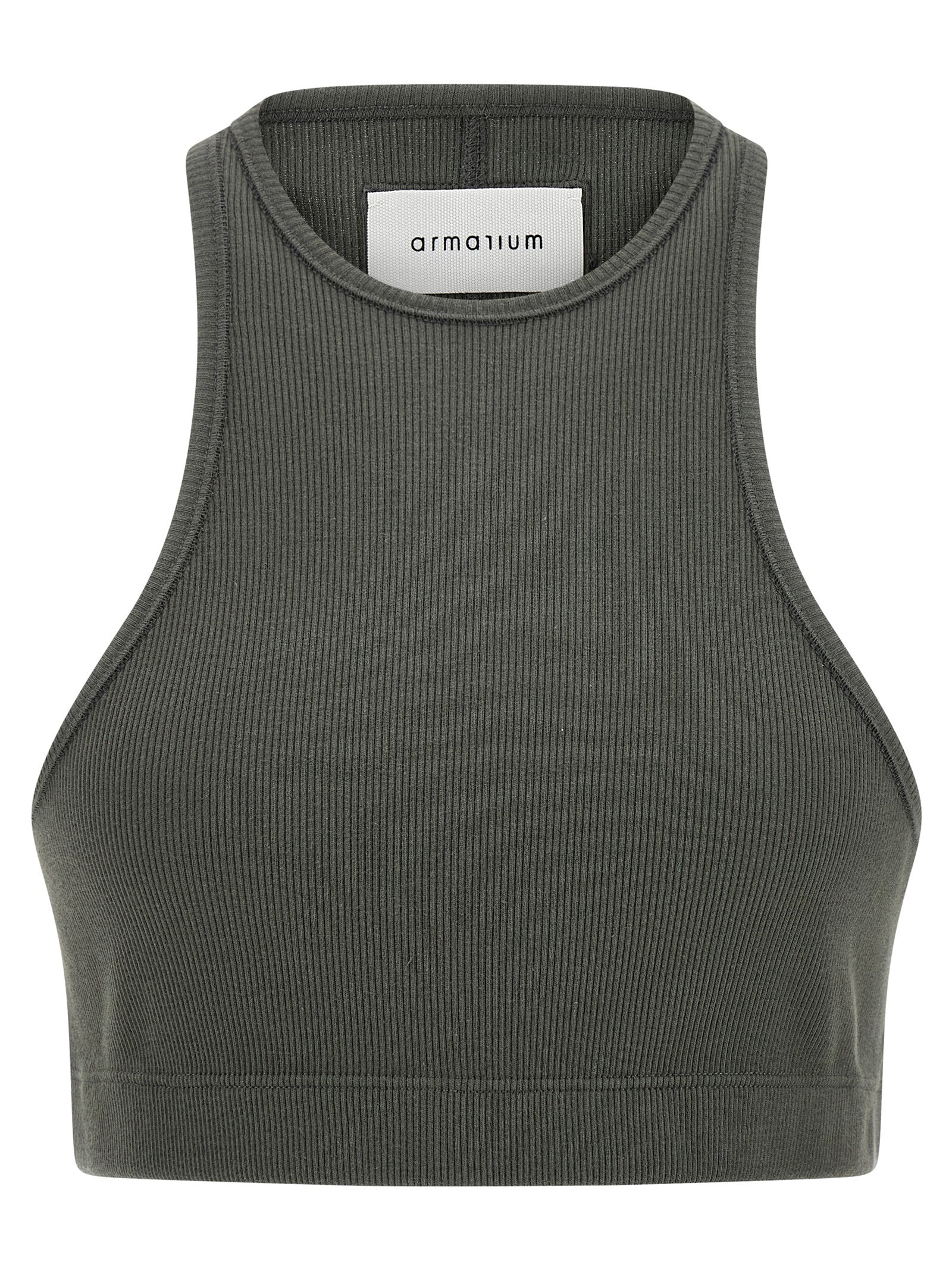 Armarium Gray Cotton Sleeveles T-Shirt