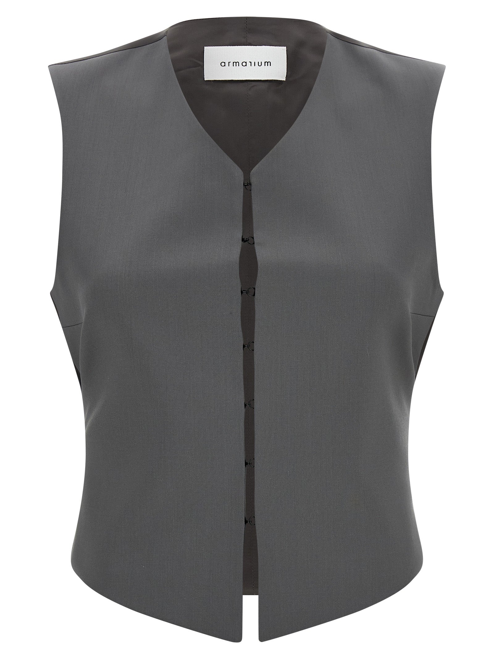 Armarium Gray Virgin Wool Sleeveless Jacket