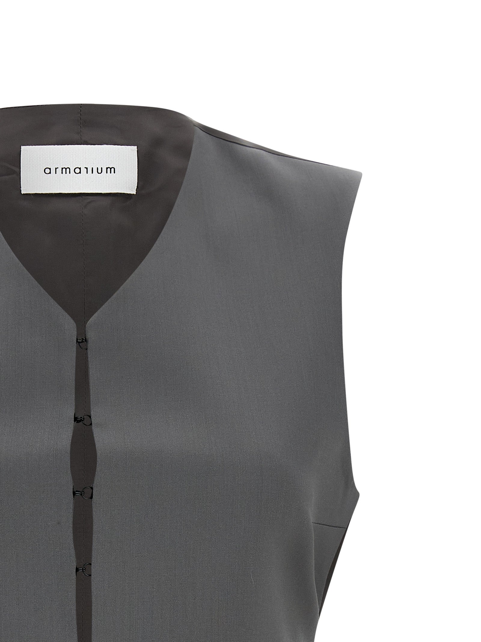 Armarium Gray Virgin Wool Sleeveless Jacket