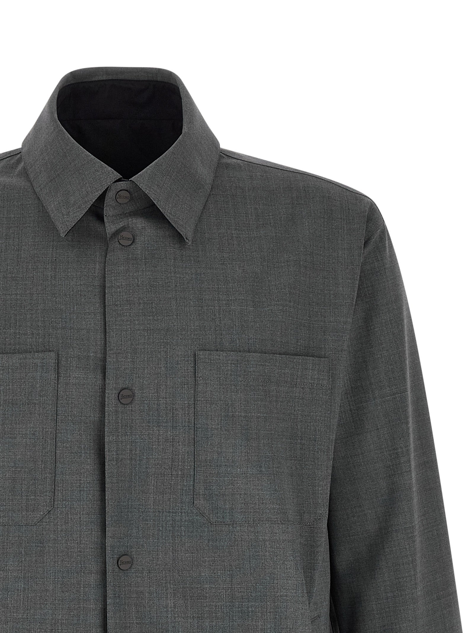 Herno Gray Polyester Full-Length Jacket