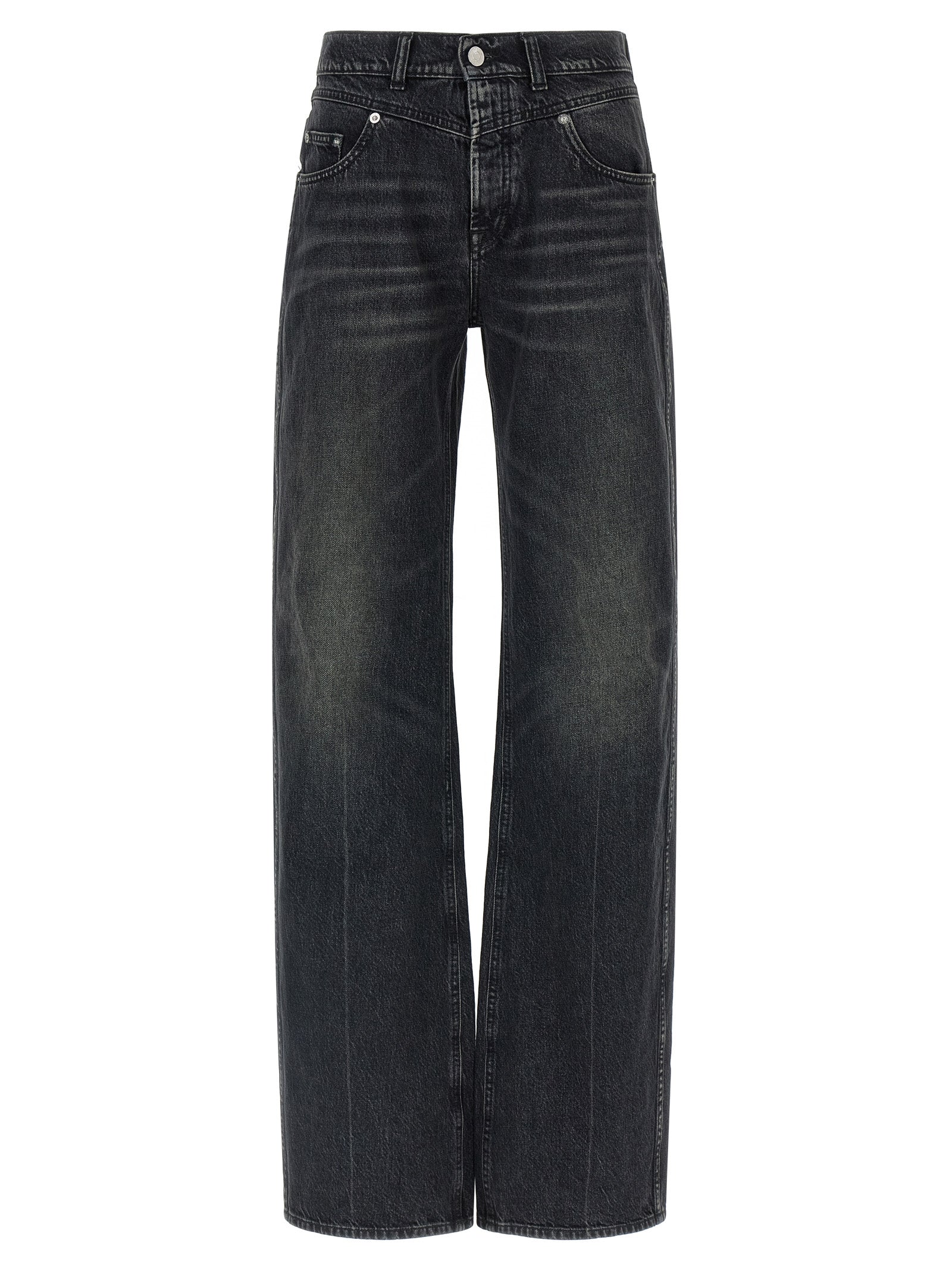 Armarium Black Cotton Straight-Leg Jeans