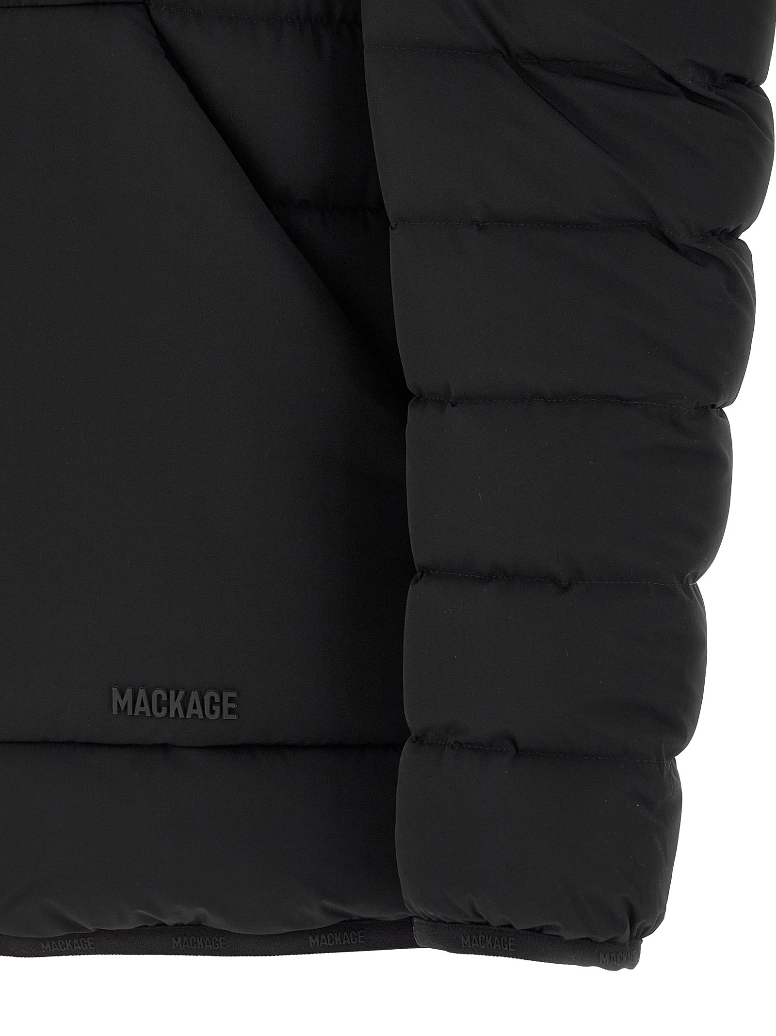 Mackage Black Nylon Full-Length Jacket