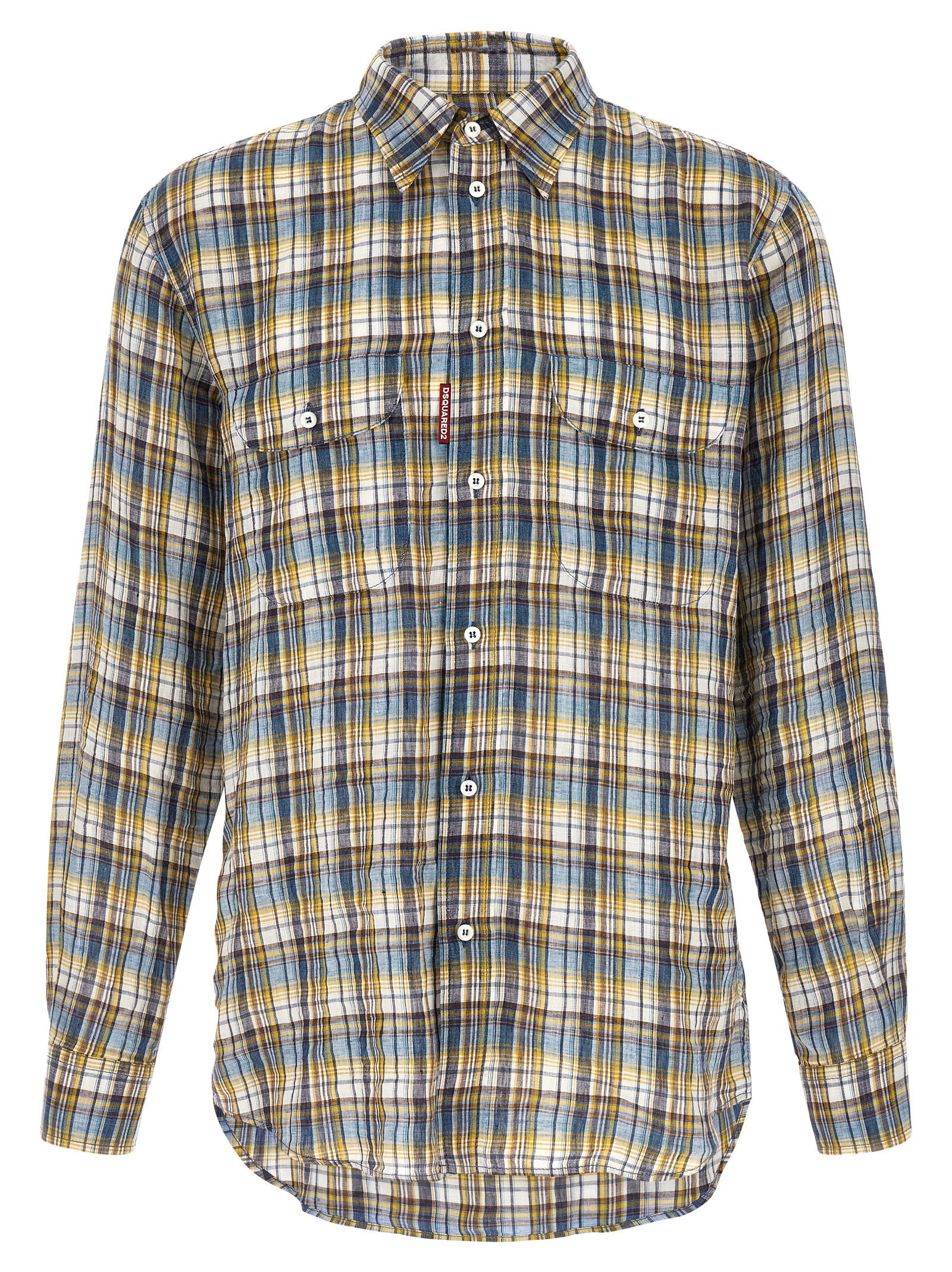 Dsquared² Multicolor Linen Blouse
