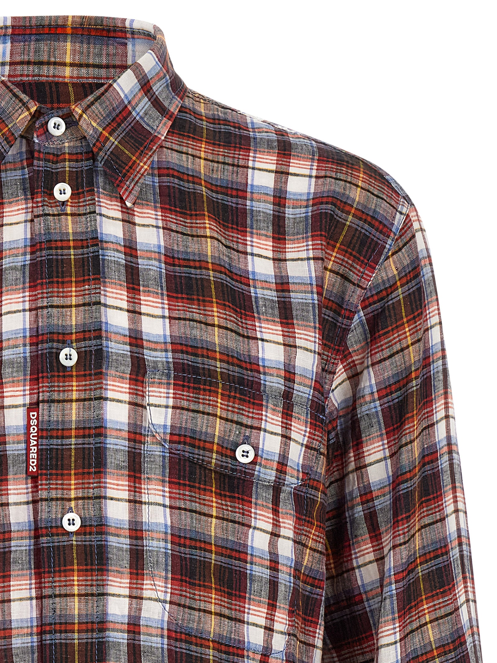 Dsquared² Multicolor Linen Blouse