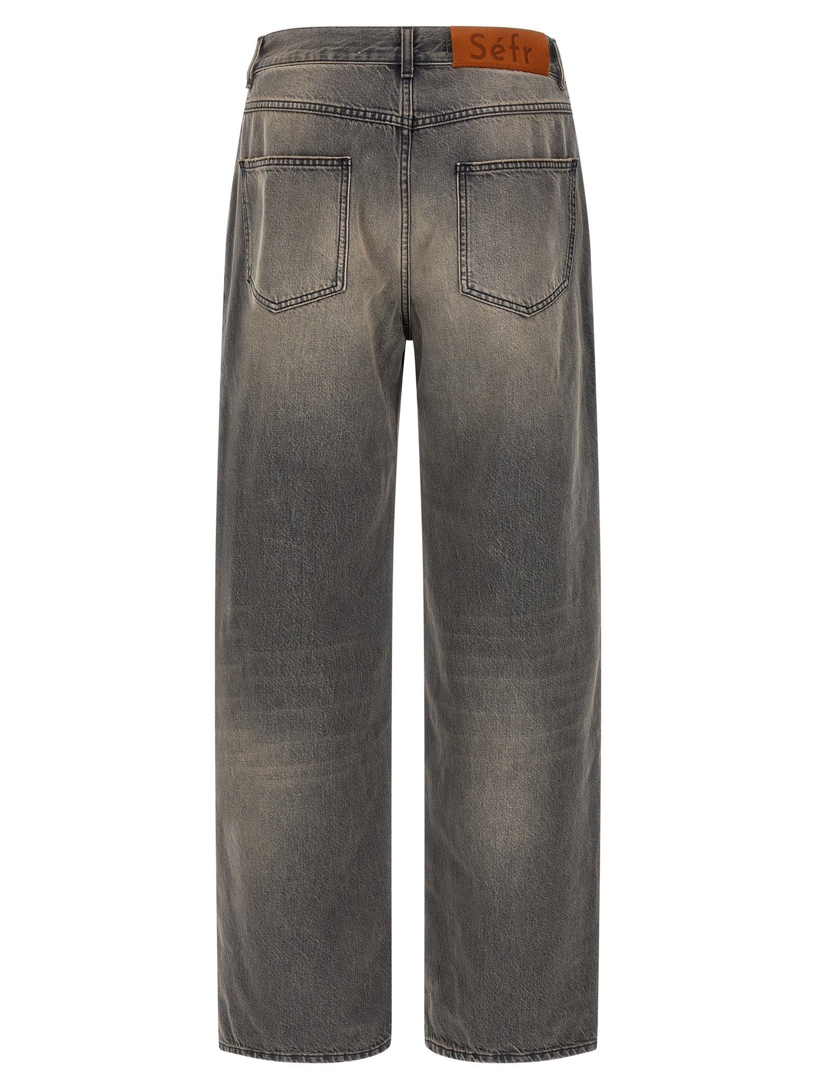 SÉFR Black Cotton Jeans Denim