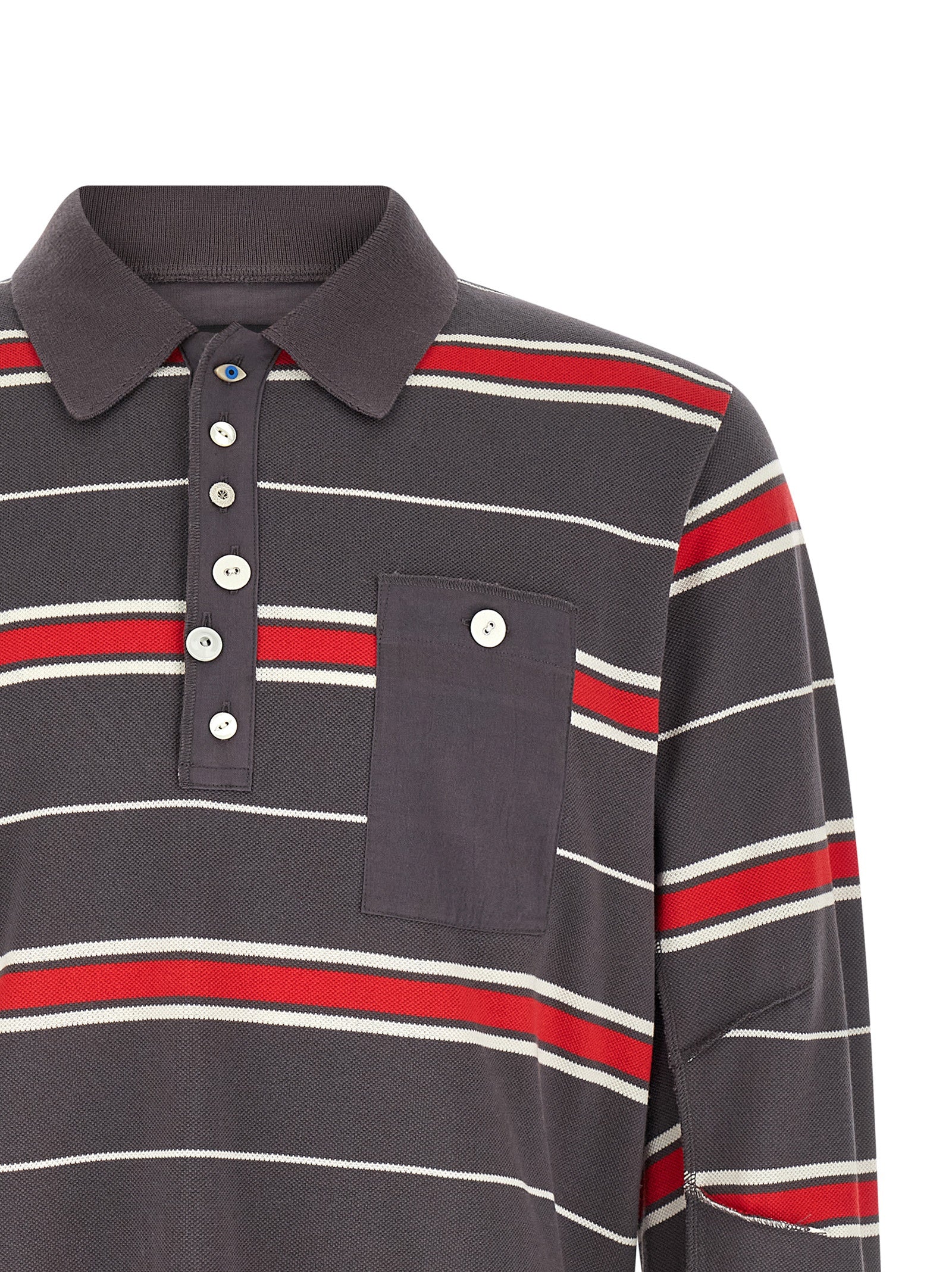 Undercover Gray Cotton Polo Shirt