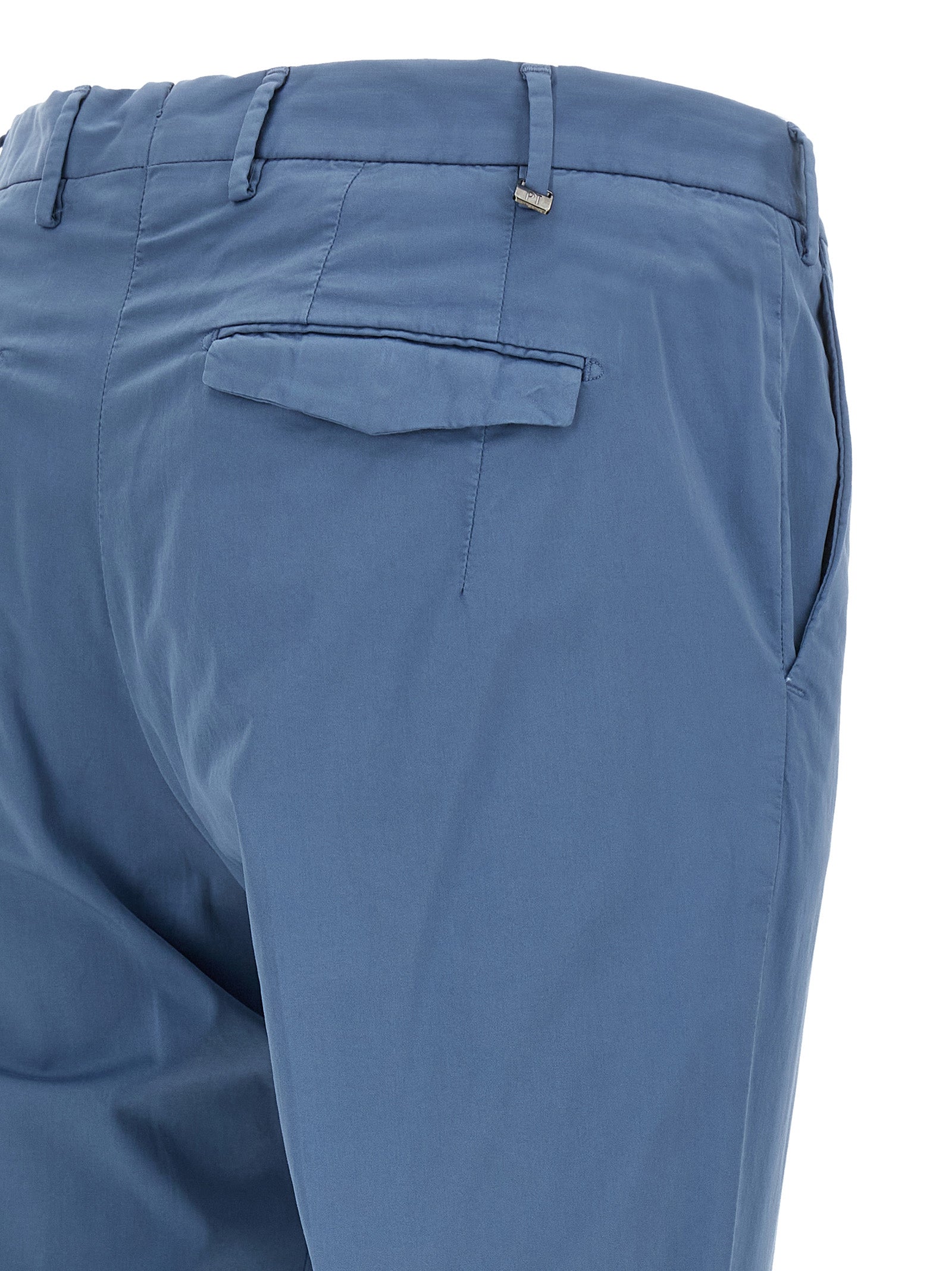 PT Torino Blue Cotton Casual Pants