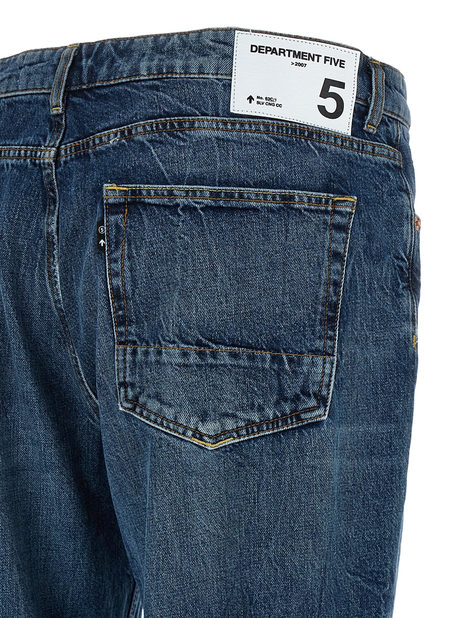 Department 5 Blue Cotton Straight-Leg Jeans