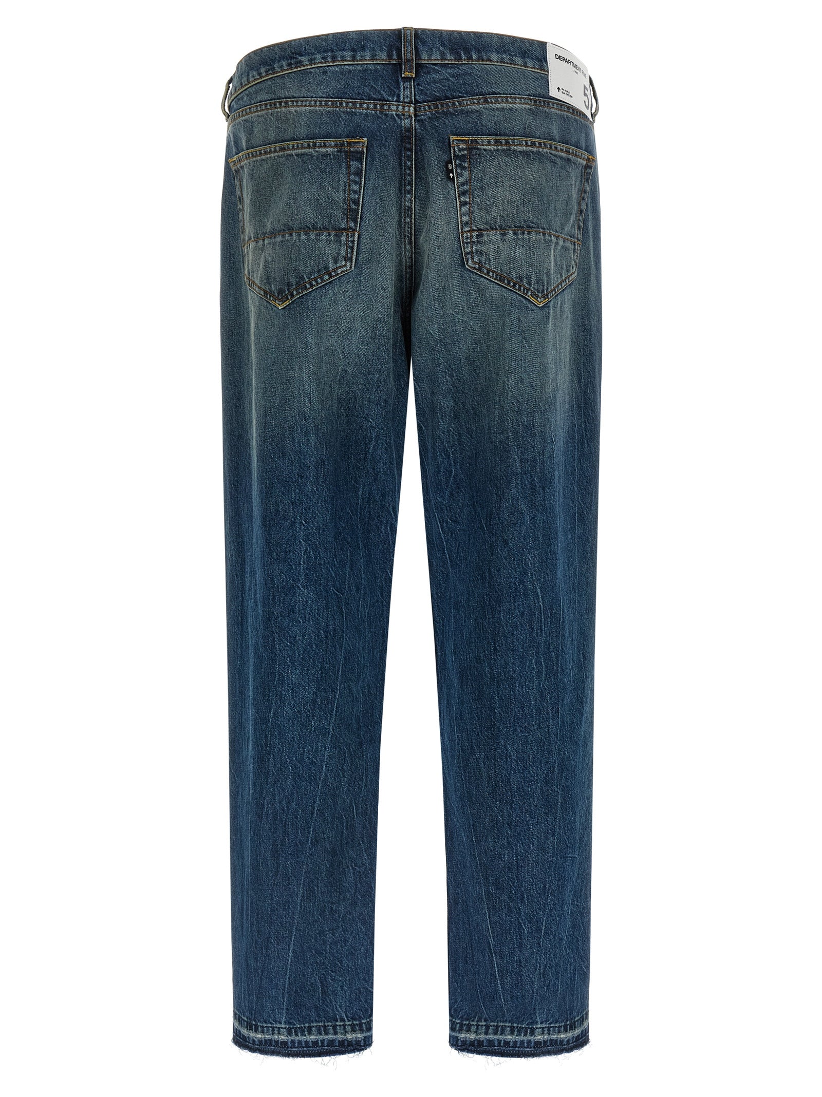 Department 5 Blue Cotton Straight-Leg Jeans