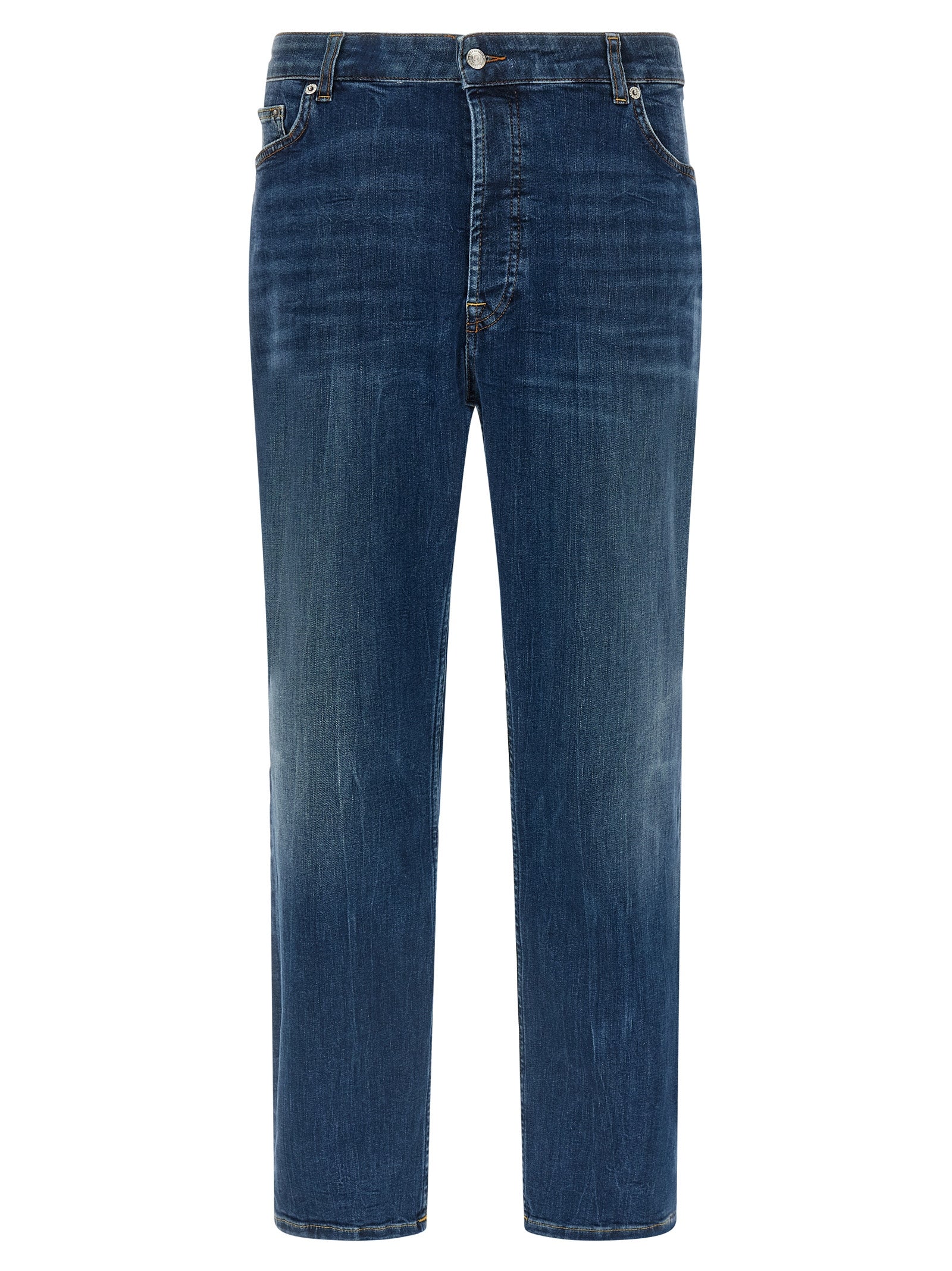 Department 5 Blue Cotton Cropped Jeans