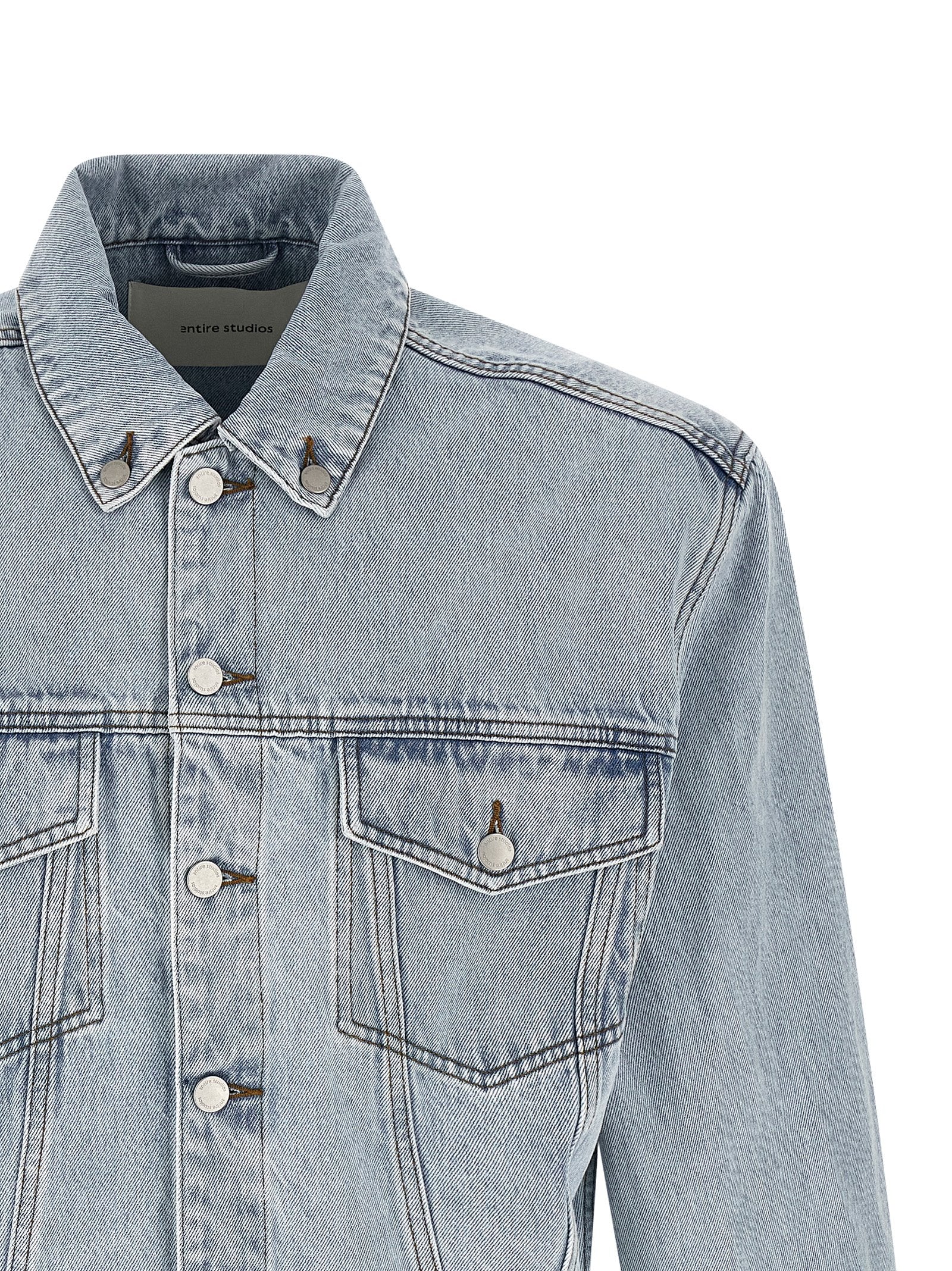 Entire Studios Blue Cotton Denim Jacket
