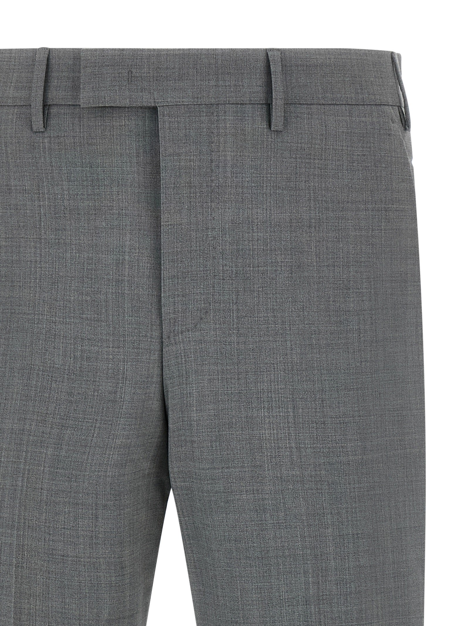 PT Torino Gray Virgin Wool Dress Pants