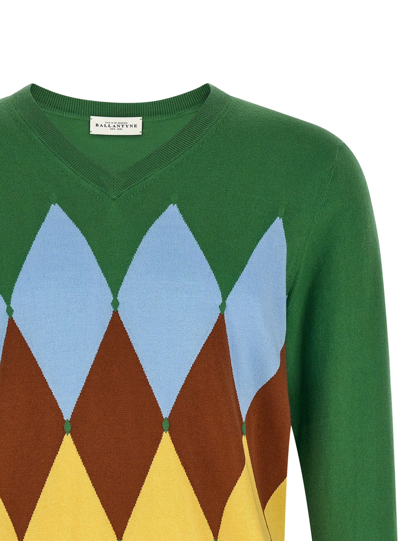 Ballantyne Bicolor Cotton Cardigan