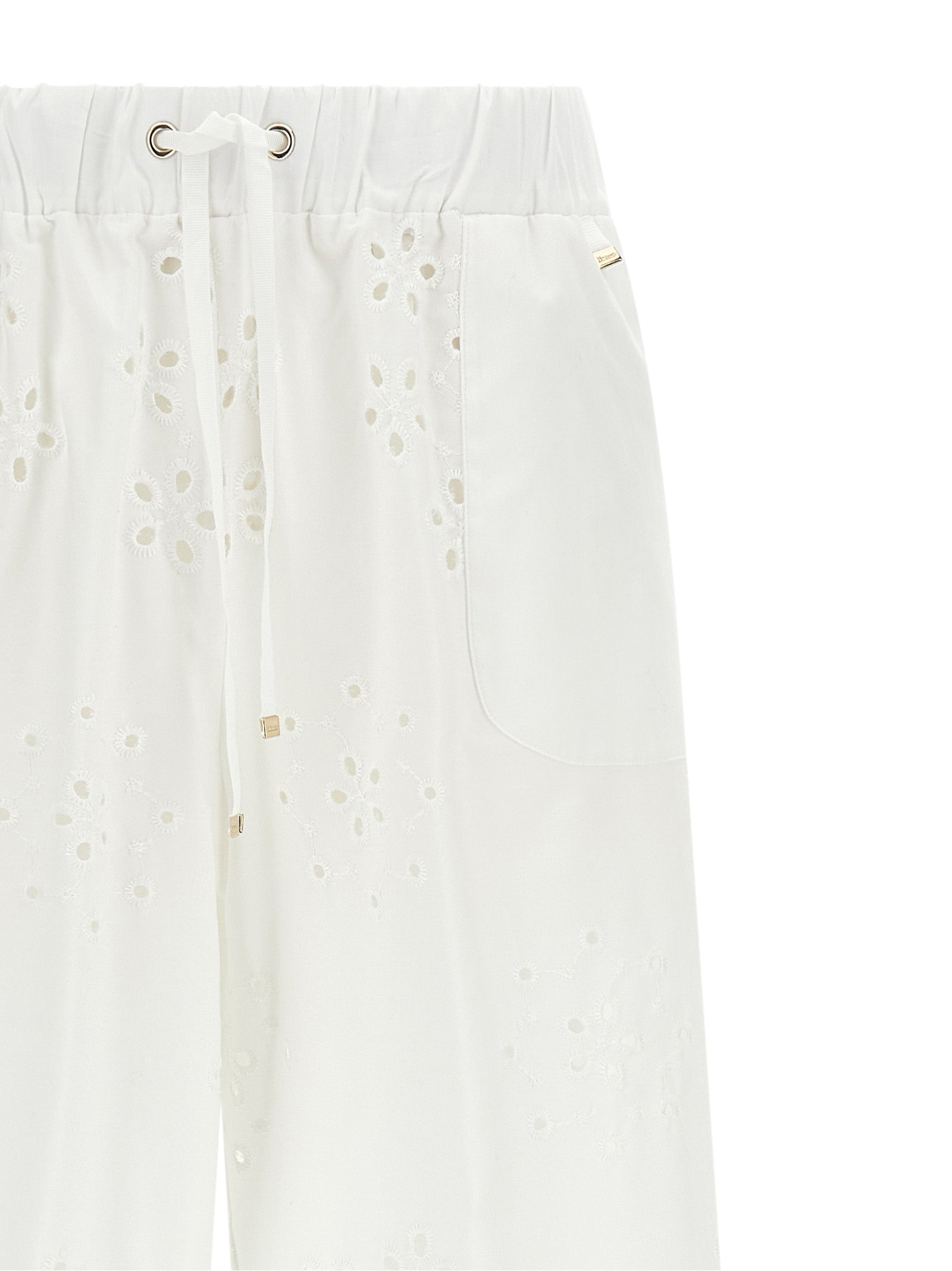 Herno White Cotton Casual Pants