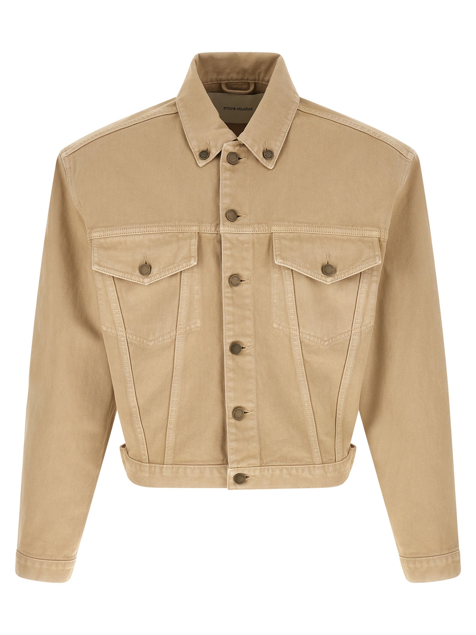 Entire Studios Beige Cotton Denim Jacket
