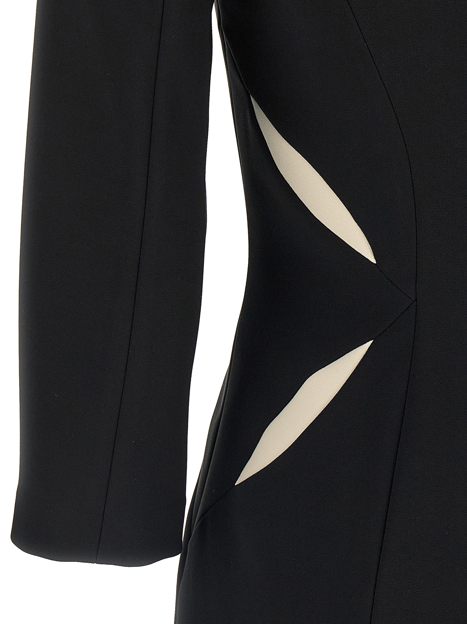 Elisabetta Franchi Bicolor Polyester Short Dress