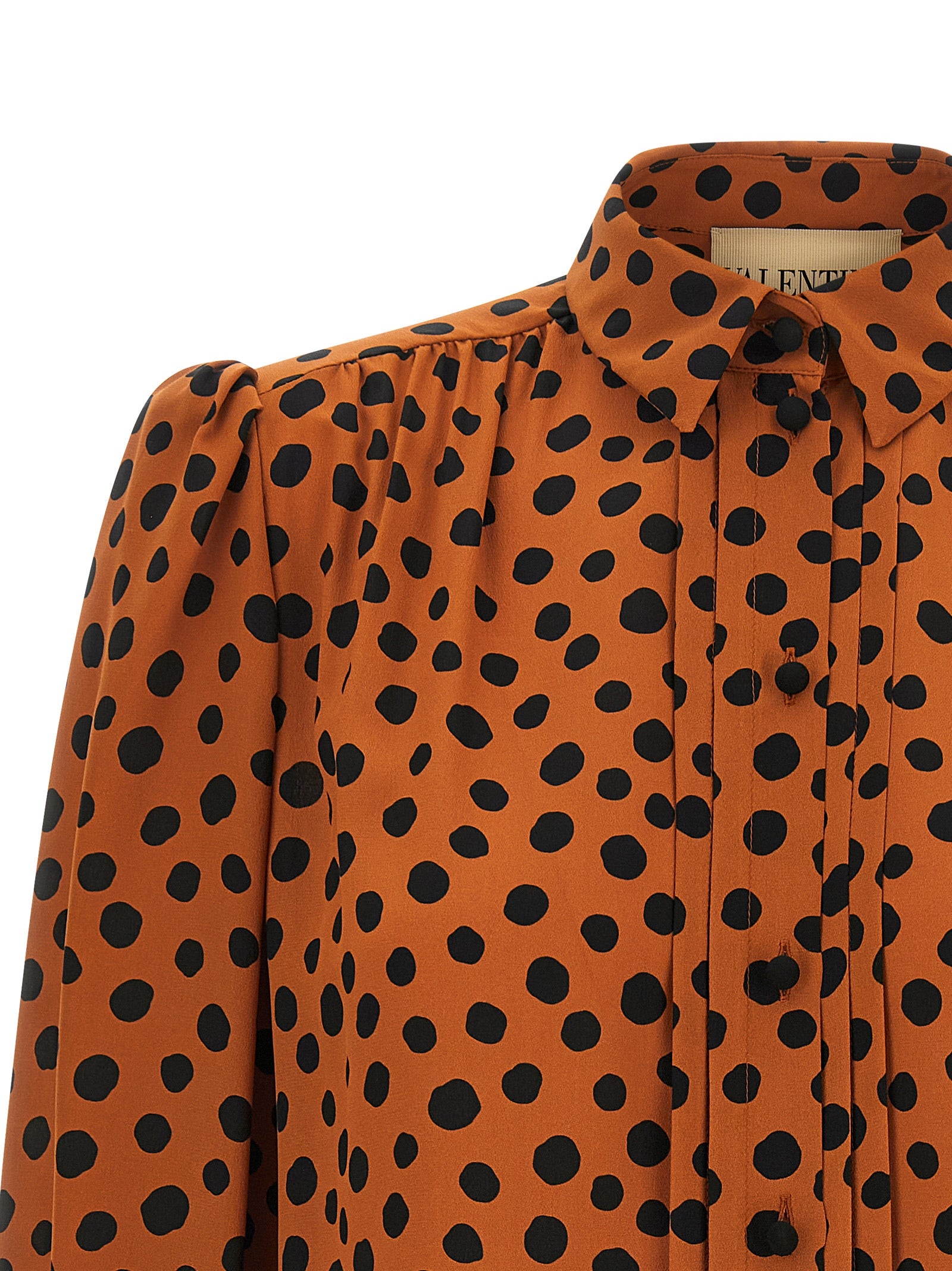 Valentino Garavani Orange Silk Blouse