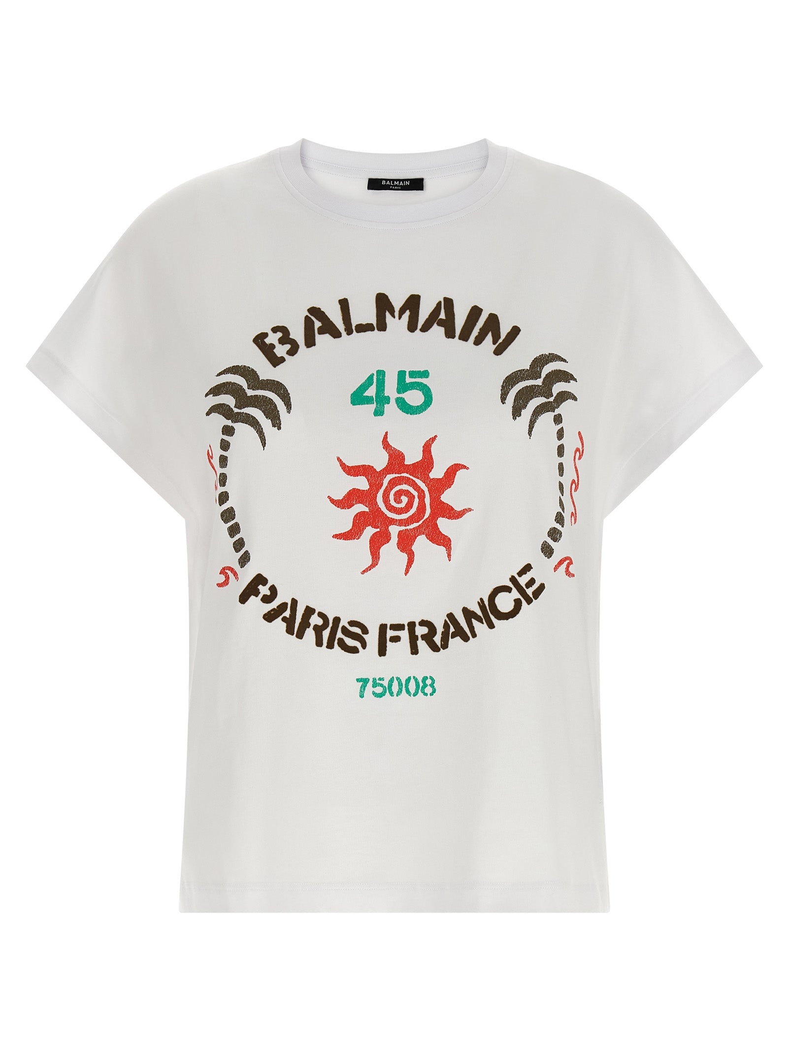 Balmain White Cotton T-Shirt