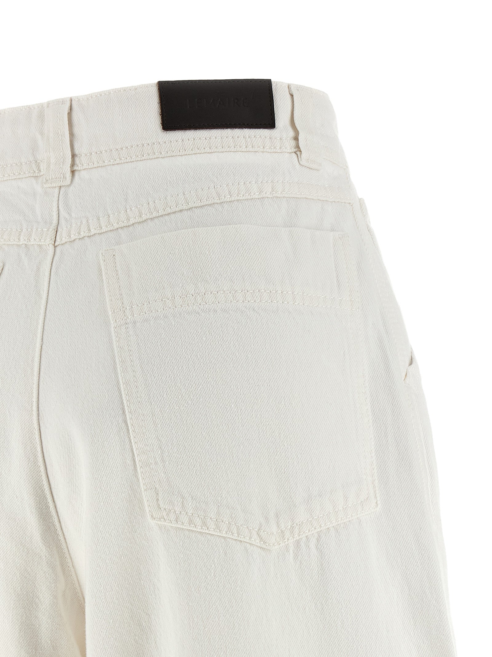 Lemaire White Cotton Jeans Denim