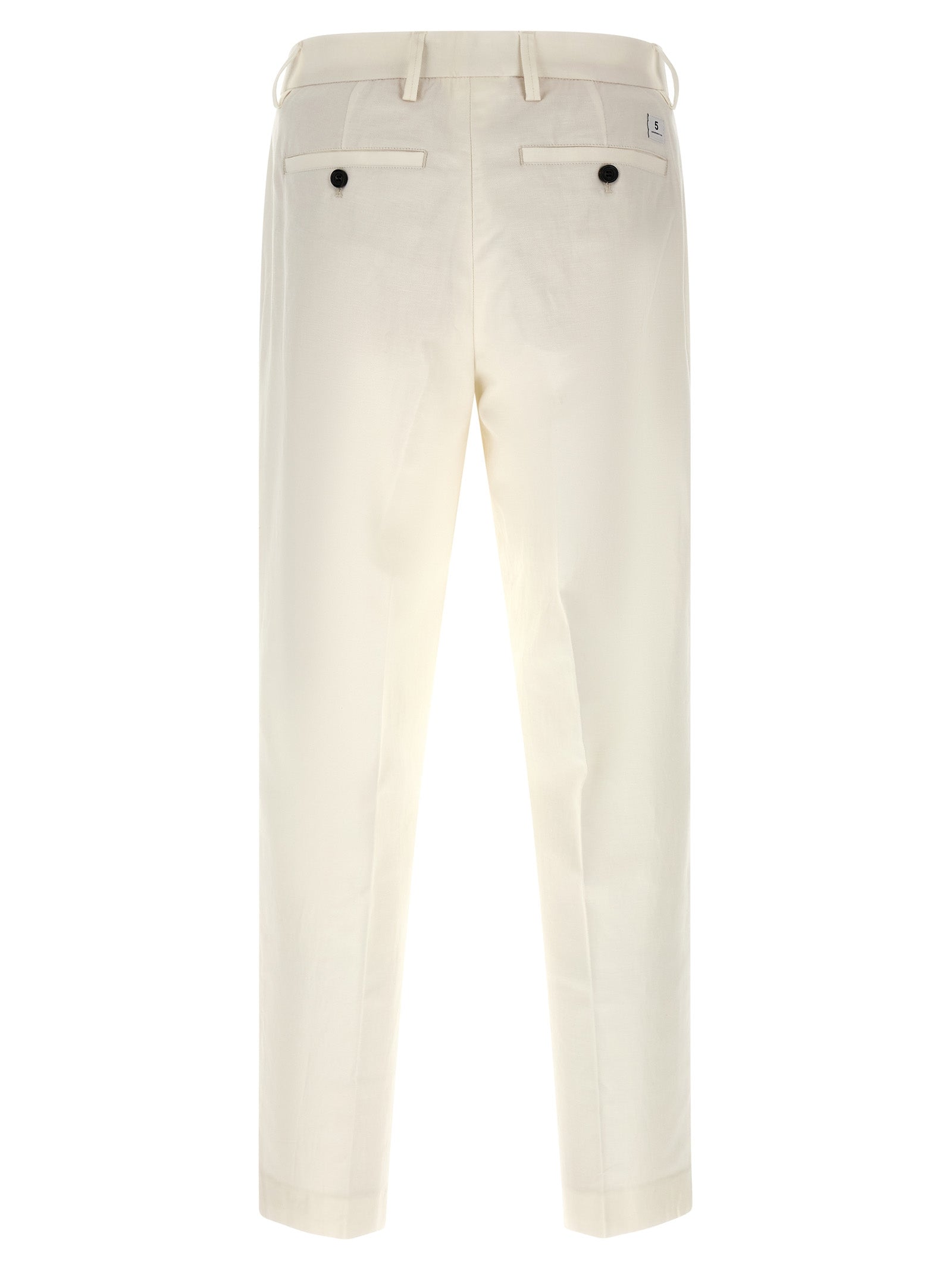 Department 5 White Cotton Casual Pants