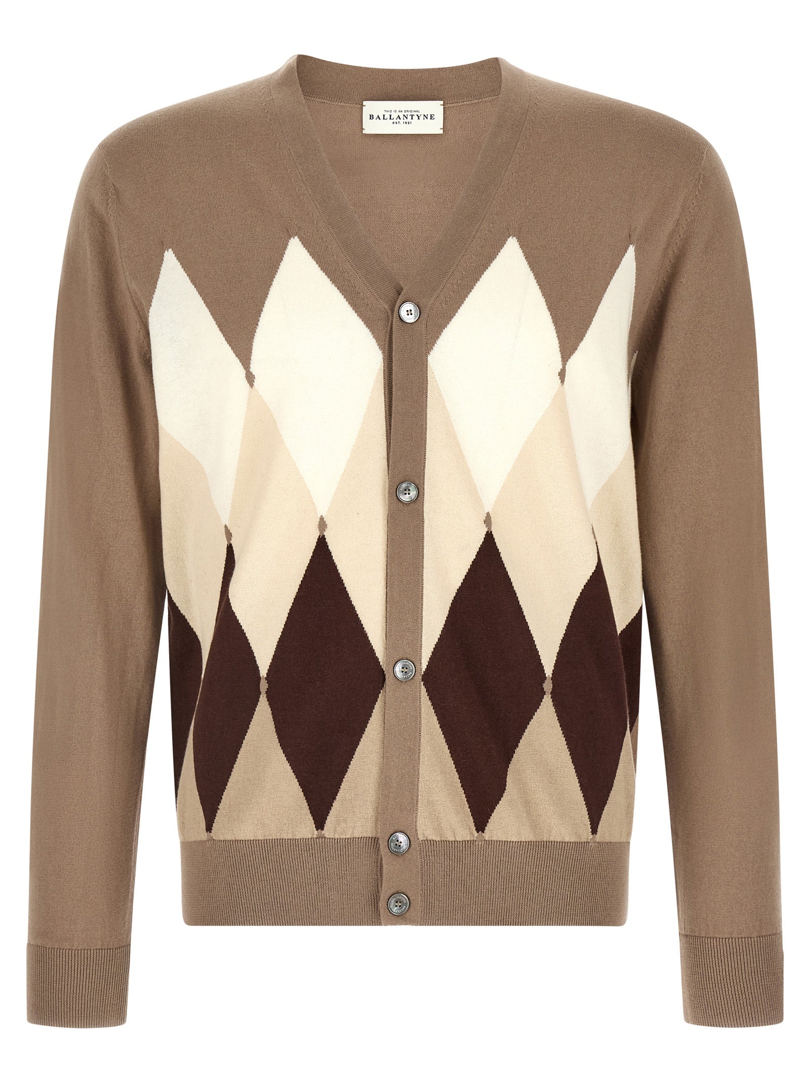 Ballantyne Brown Cotton Cardigan
